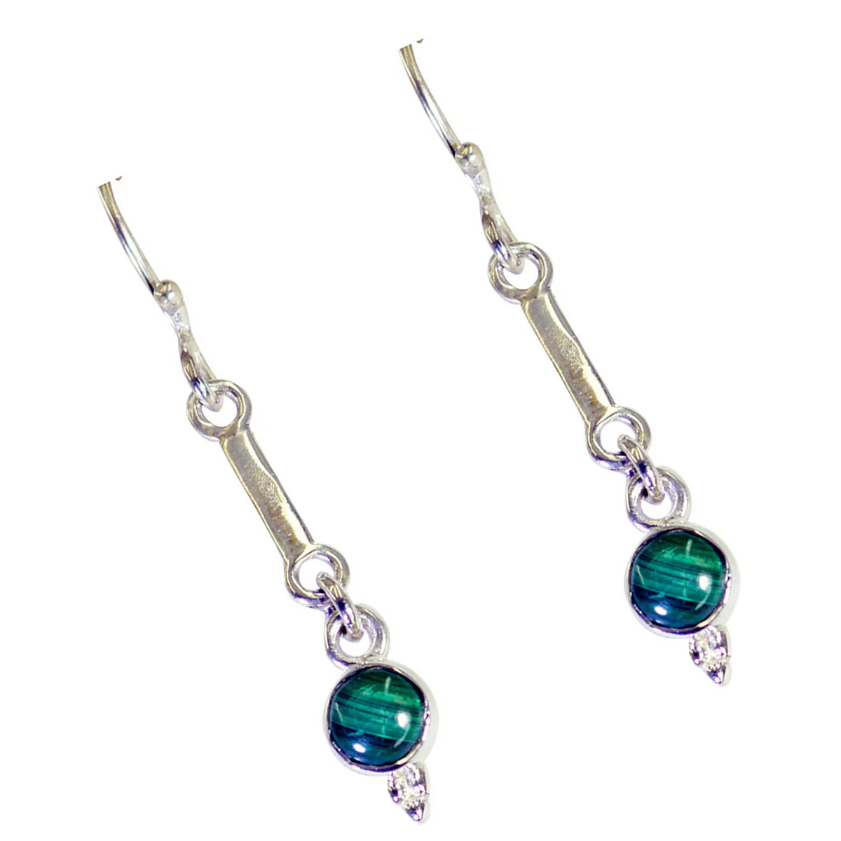 Malachite Mexican Riley multiple Dangle Green Sterling Silver Earring - Image 2