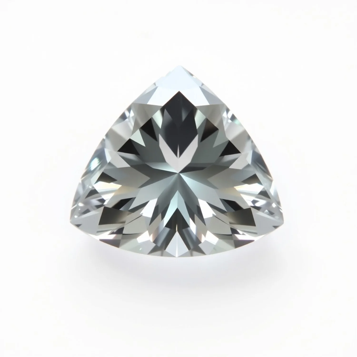 Moissanite 1PC Chunky 13x13 MM Triangle Faceted White Natural Man Made Gems