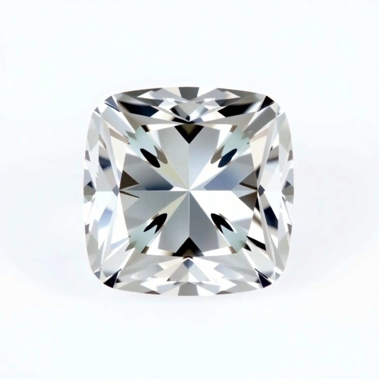 Moissanite 1PC Large 10x10 MM Cushion Faceted White Shine Man Made Loose Gems