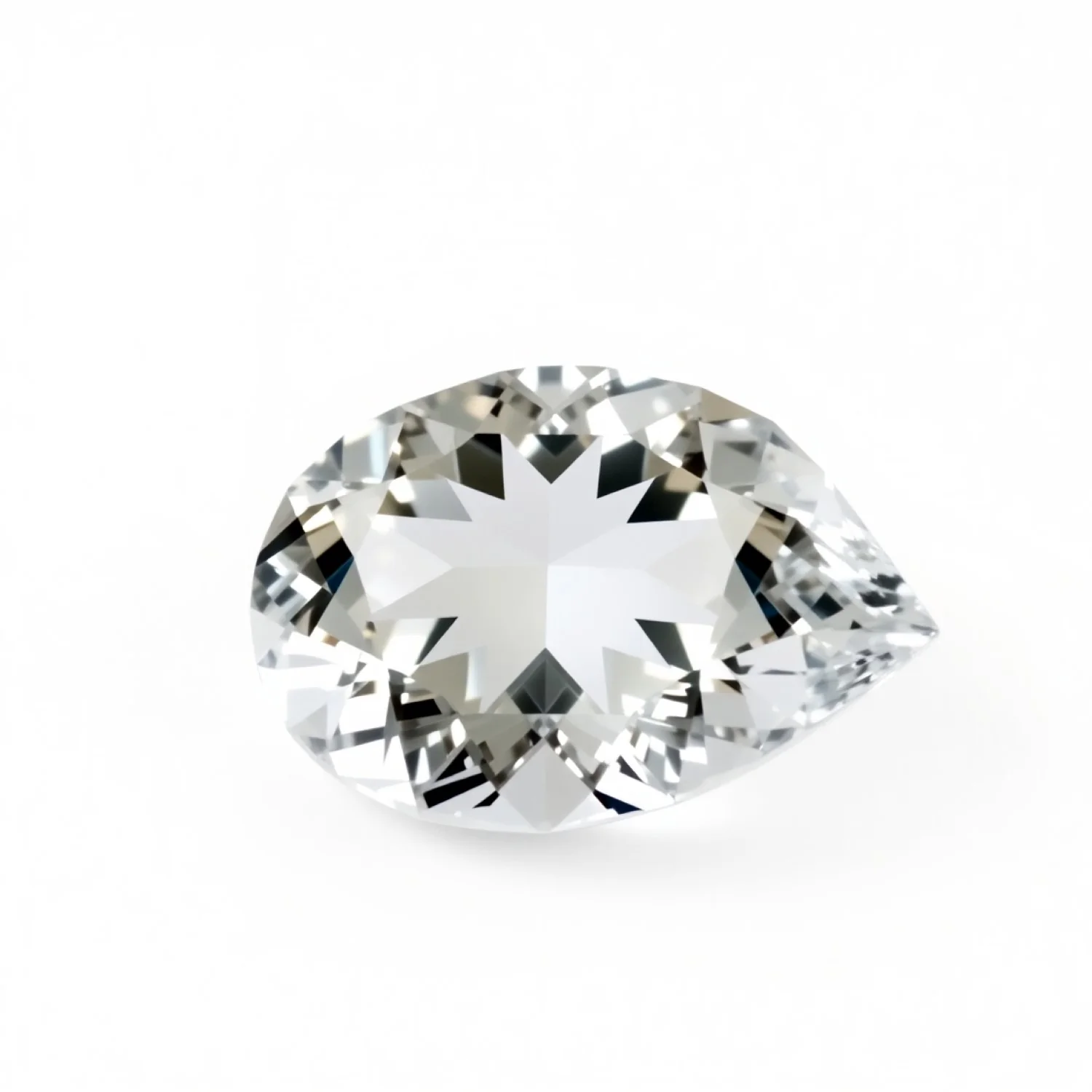 Moissanite 1PC Large 10x12 MM Pear Faceted White Brilliant Man Made Loose Gemstones - Image 2