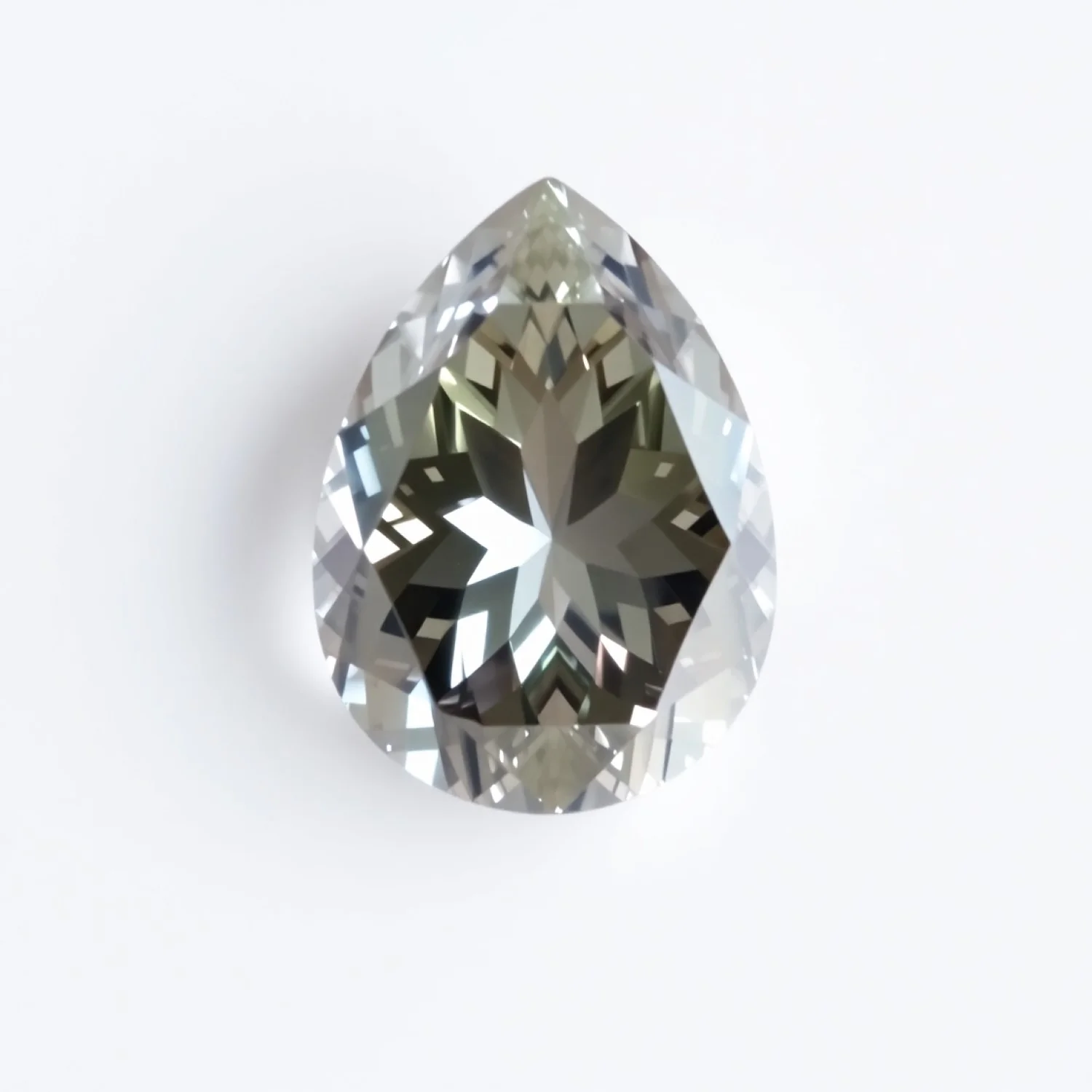 Moissanite 1PC Large 8x12 MM Pear Faceted White Fiery Man Made Loose Gemstone