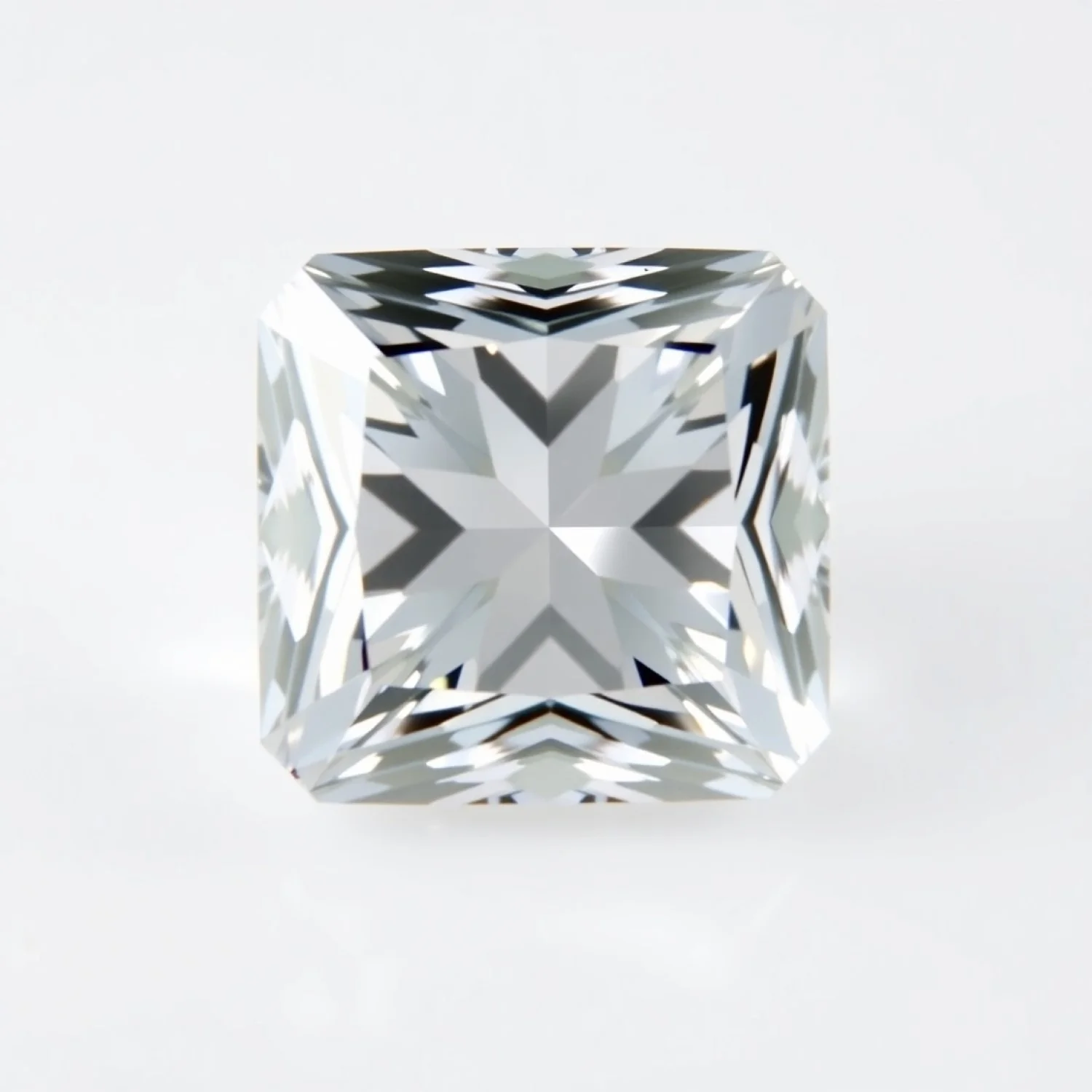 Moissanite 1PC Small 8x8 MM Square Faceted White Luster Man Made Loose Gemstones - Image 2