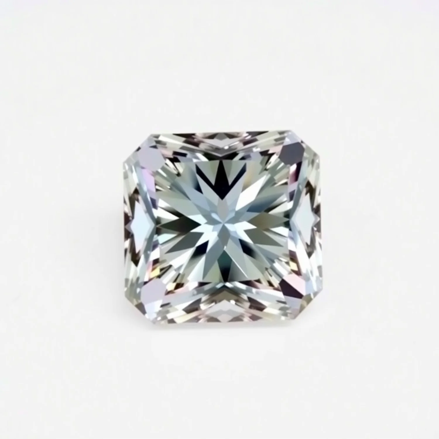Moissanite 1PC Tiny 5x5 MM Square Faceted White Sparkling Man Made Gems