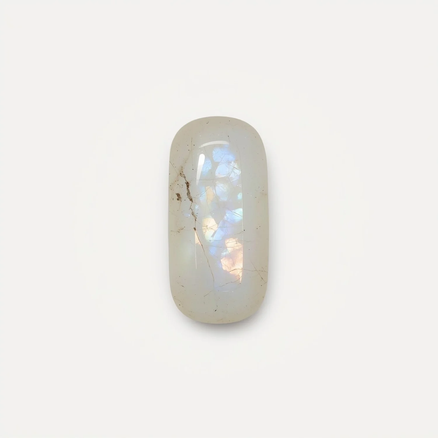 Moonstone 1PC Large 8x16 MM Baguette Cabochon White Splendid semi Precious Gems