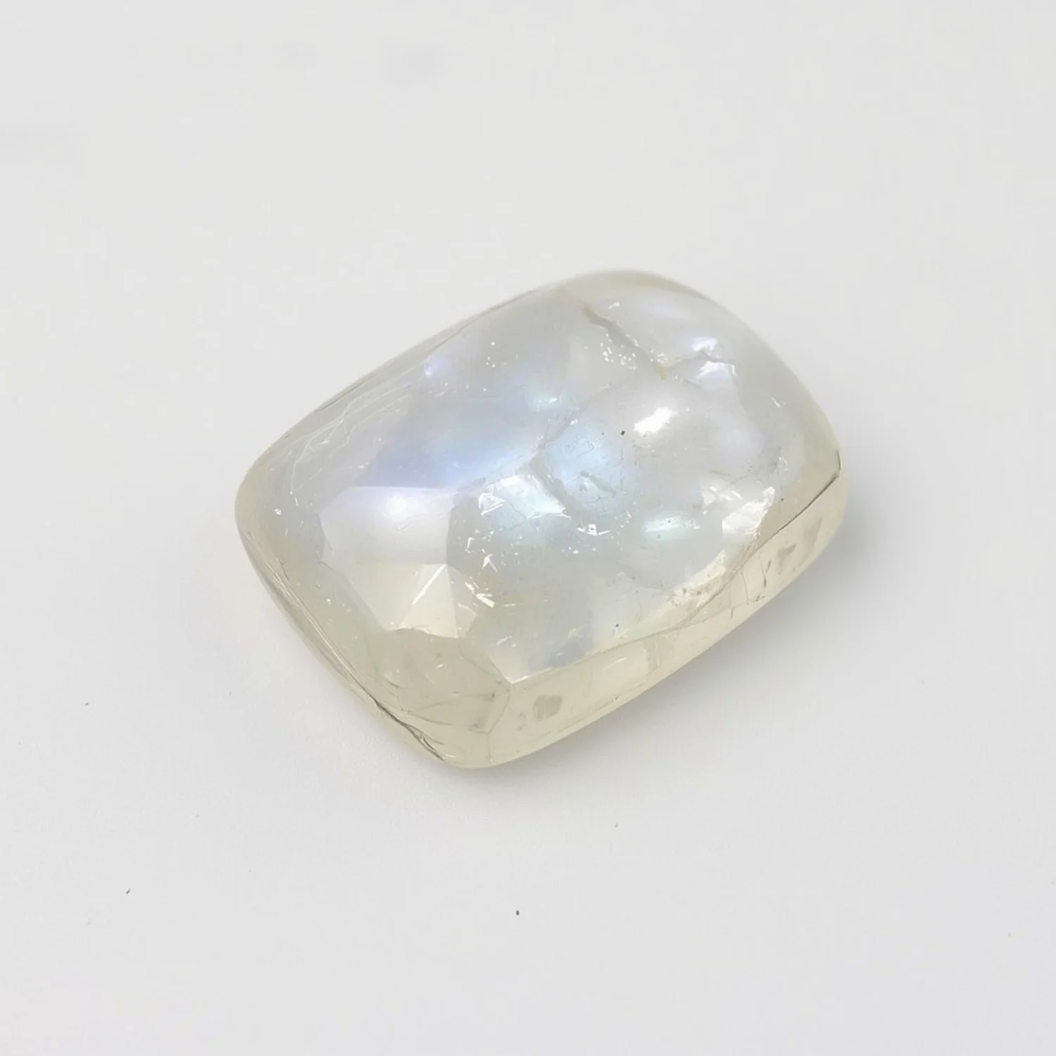 Moonstone 1PC Large 9x11 MM Emerald Cabochon White Polished semi Precious Precious Gemstone
