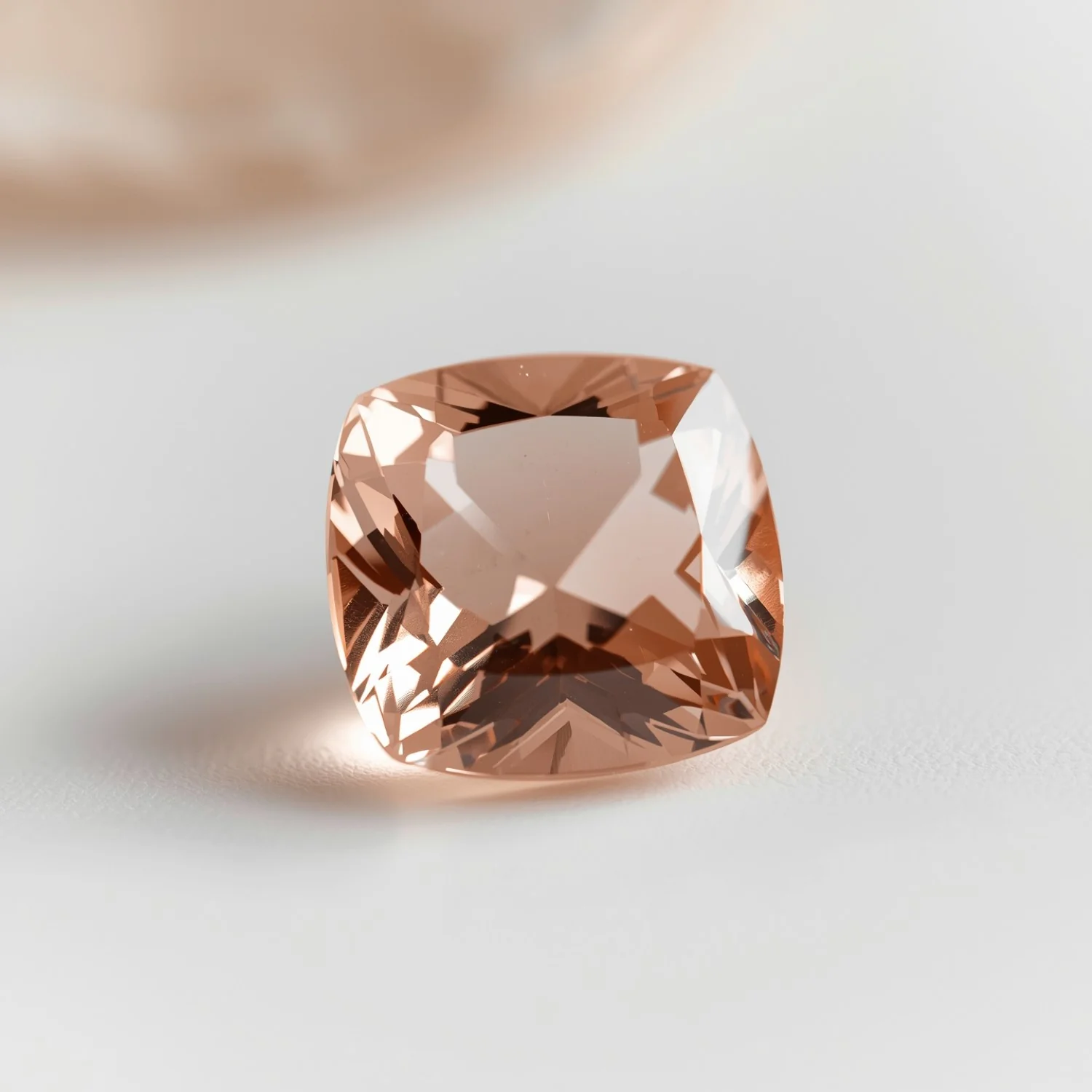 Morganite 1PC Chunky 13x13 MM Cushion Faceted Pink Natural Semi Precious Loose Gemstone - Image 2
