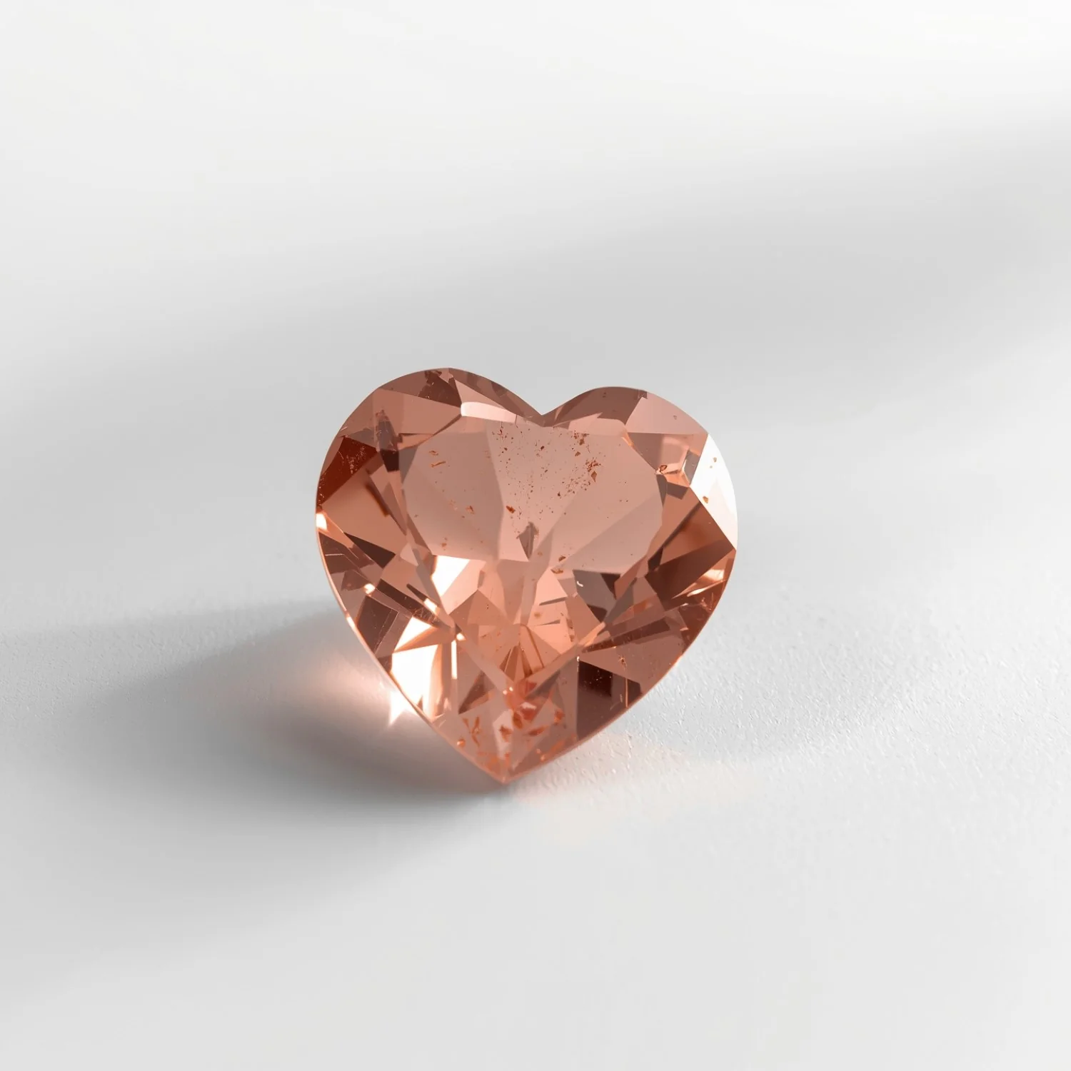 Morganite 1PC Chunky 14x14 MM Heart Faceted Pink Genuine Semi Precious Loose Gemstones - Image 2