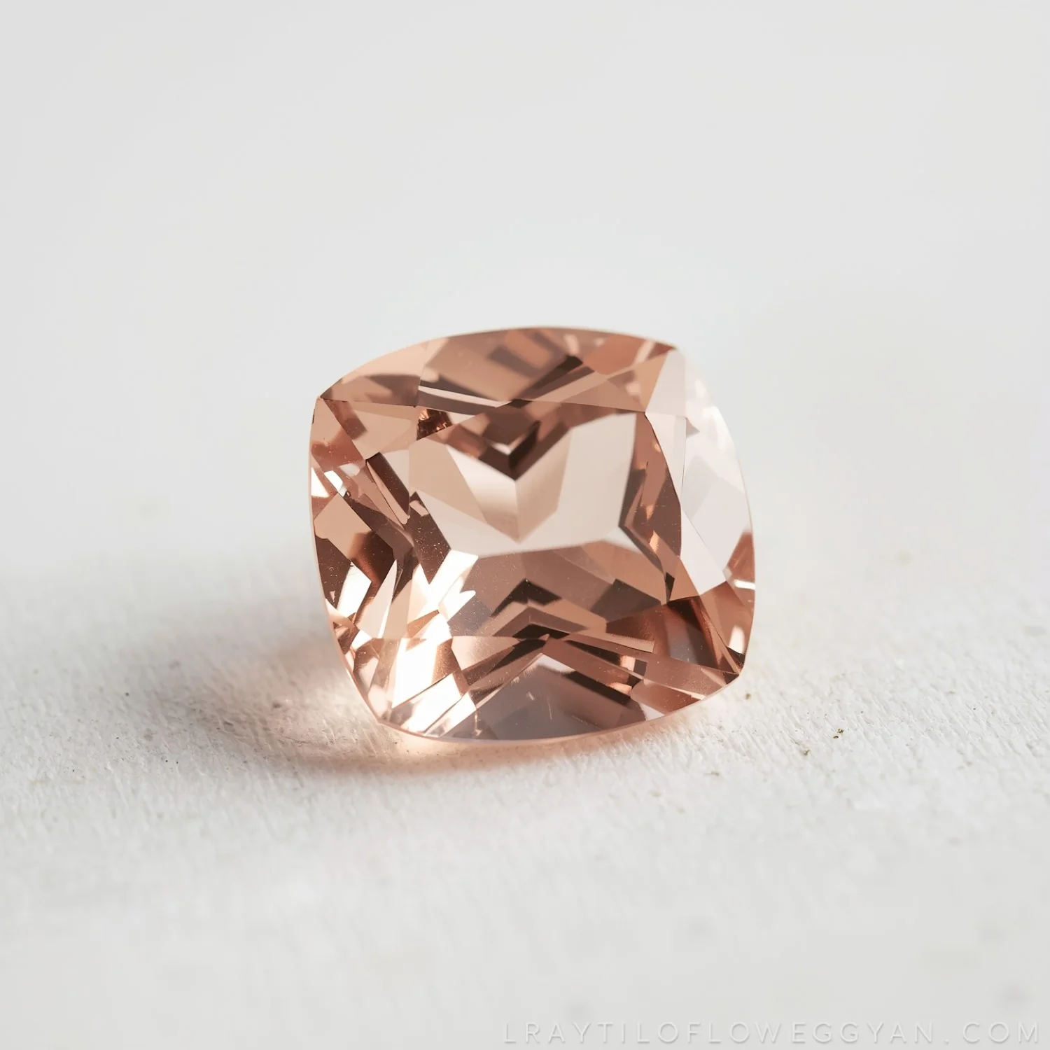 Morganite 1PC Chunky 16x16 MM Cushion Faceted Pink Pure Semi Precious Loose Gems - Image 2