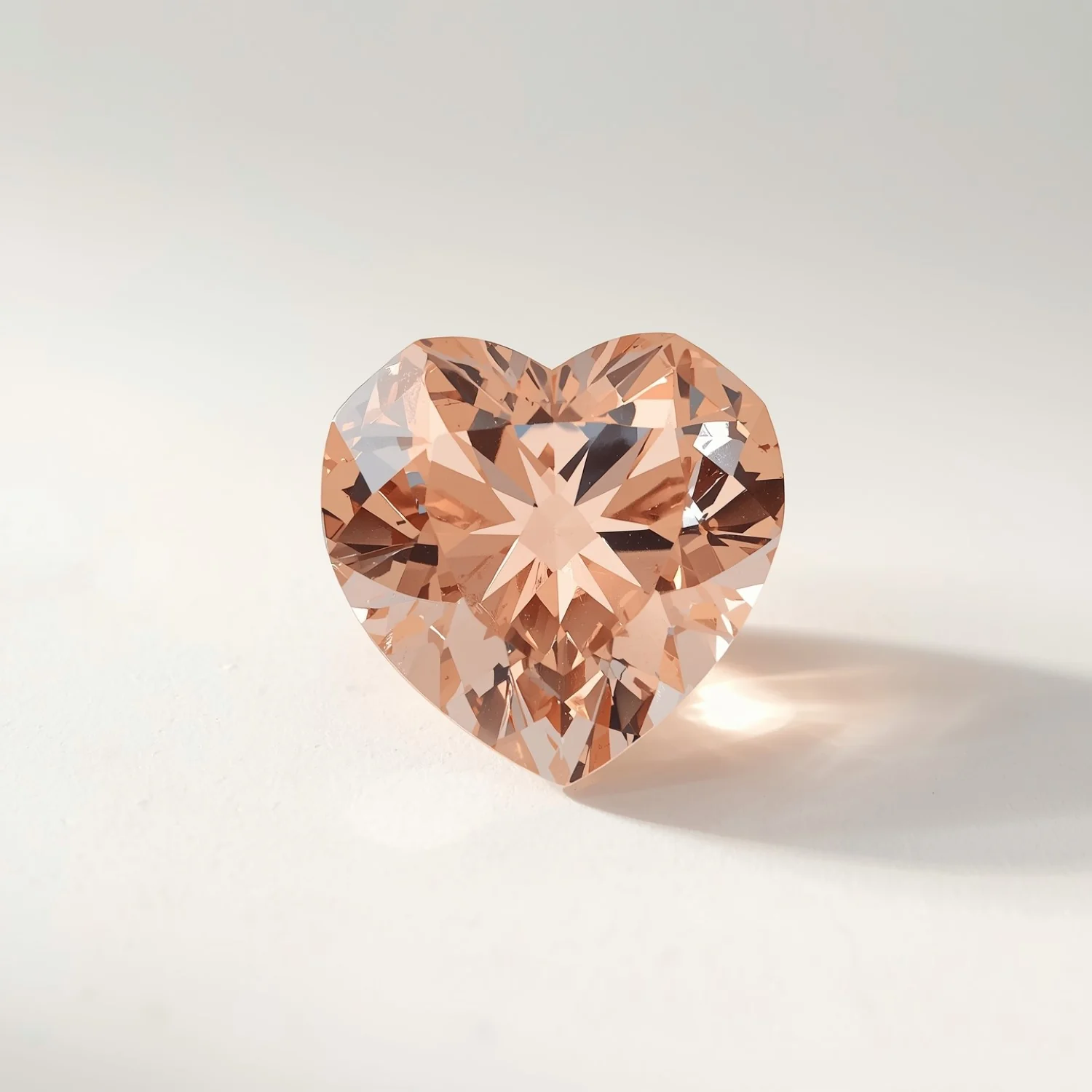 Morganite 1PC Medium 9x9 MM Heart Faceted Pink Lustrous Semi Precious Loose Gemstone