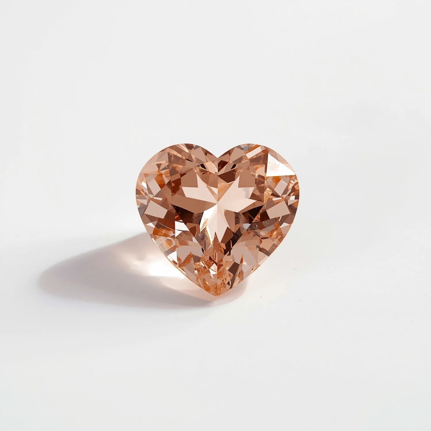 Morganite 1PC Small 8x8 MM Heart Faceted Pink Luster Semi Precious Loose Gems - Image 2