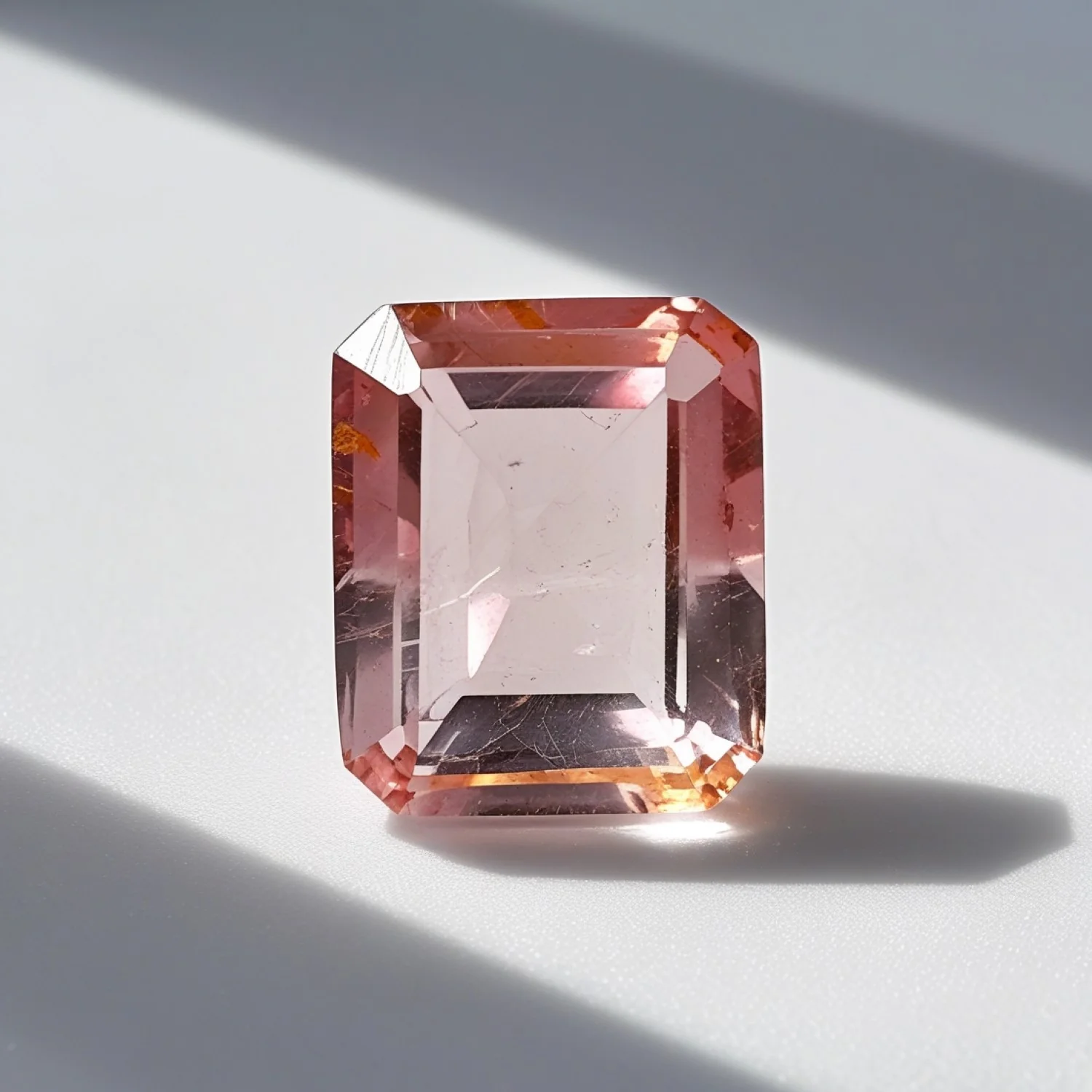 Morganite 1PC Tiny 4x6 MM Emerald Faceted Pink Brilliant Semi Precious Loose Gemstones - Image 2