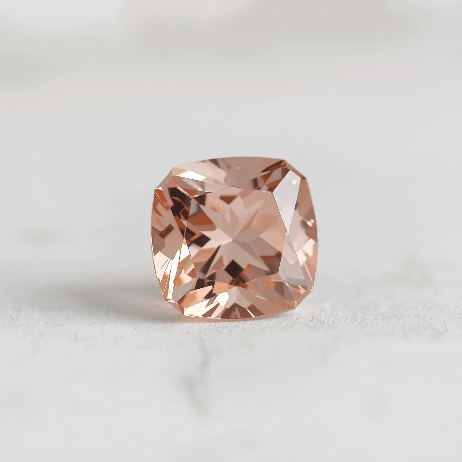 Morganite 1PC Tiny 6x6 MM Cushion Faceted Pink Polished Semi Precious Loose Gemstones - Image 2