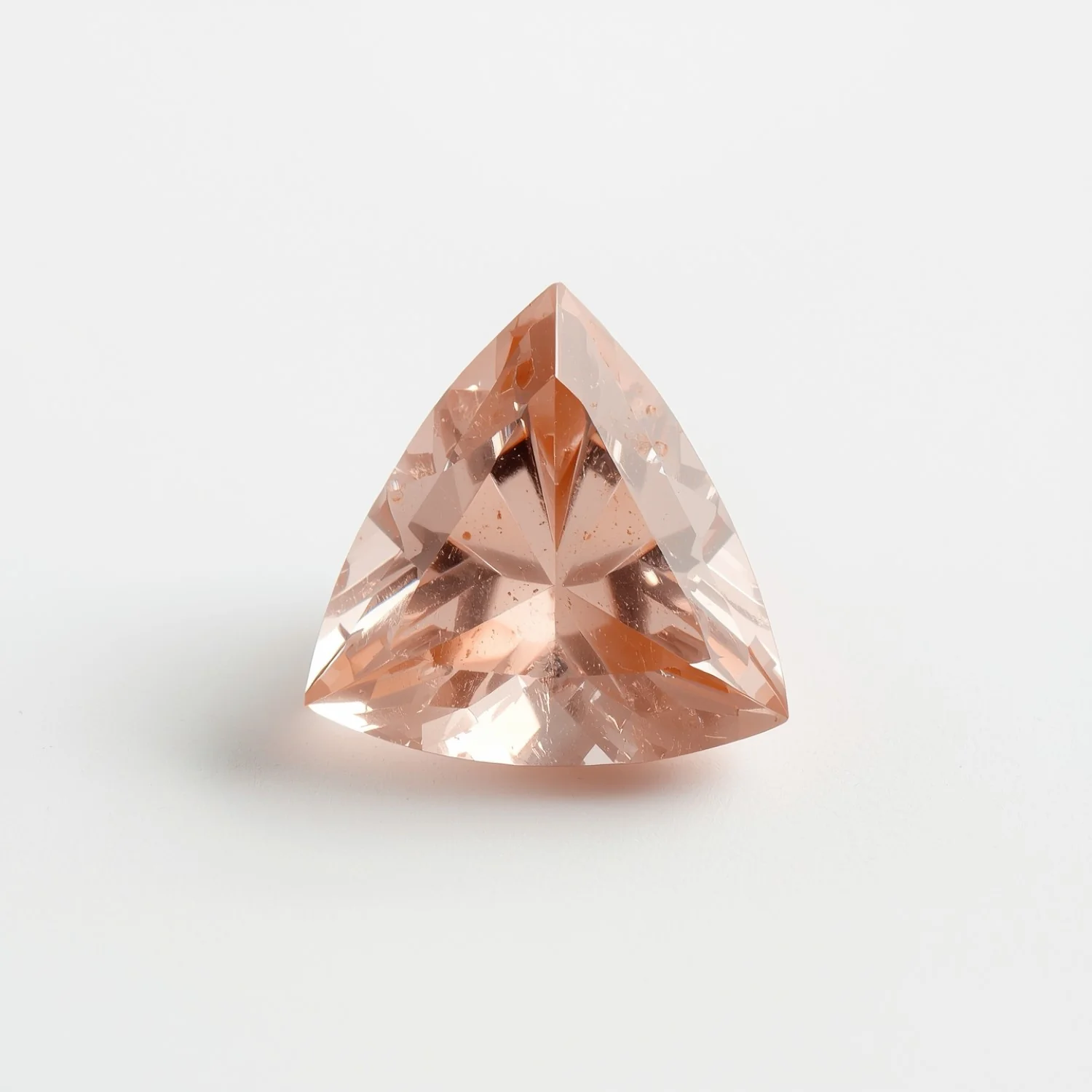 Morganite 1PC Tiny 6x6 MM Triangle Faceted Pink Polished Semi Precious Loose Gemstones - Image 2