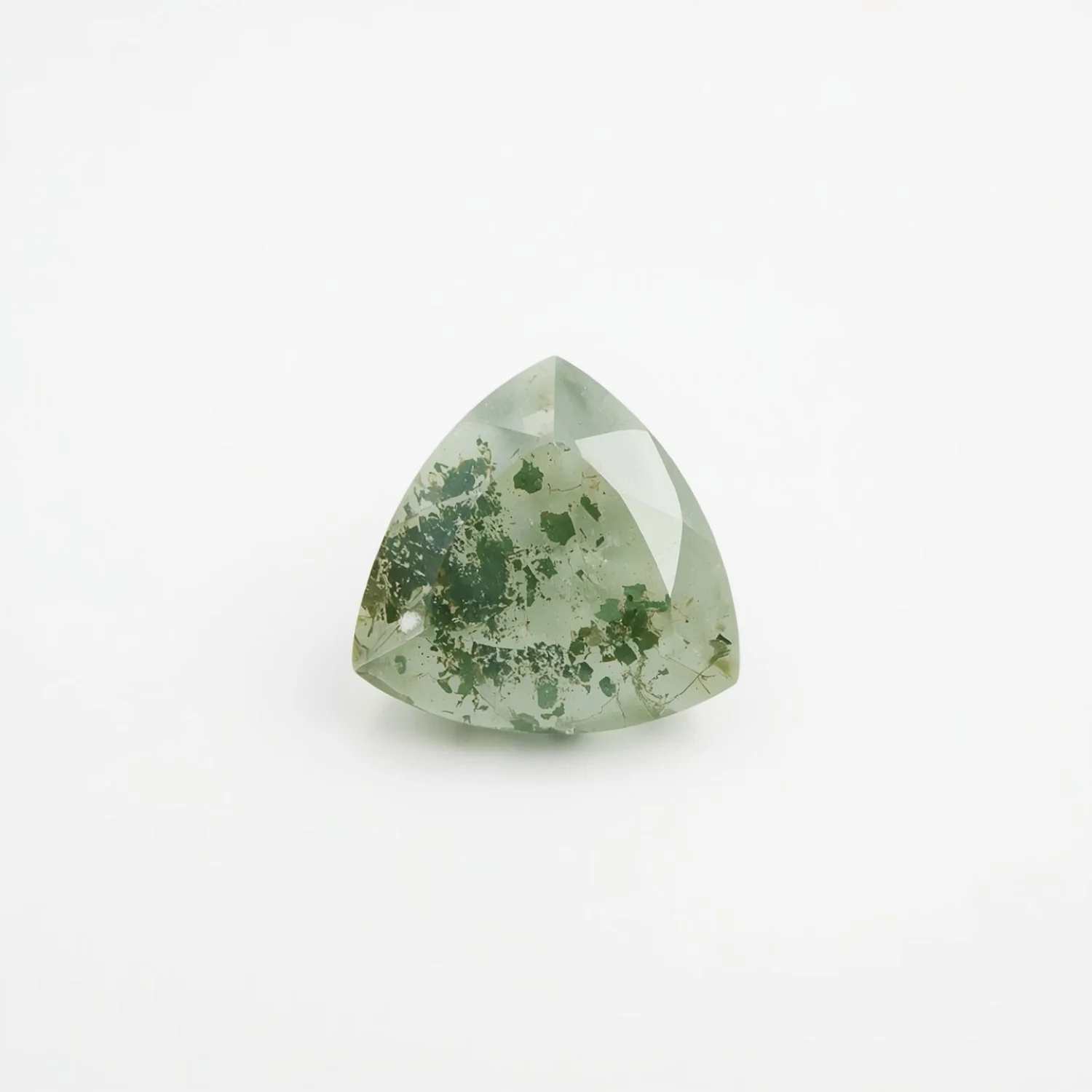 Moss Agate 10PC Tiny 3x3 MM Triangle Faceted Green Fiery Semi Precious Loose Gemstone