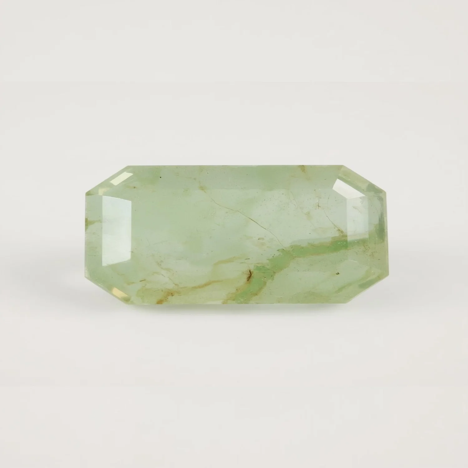 Moss Agate 1PC Chunky 10x20 MM Baguette Faceted Green Luster Semi Precious Loose Gemstones - Image 2