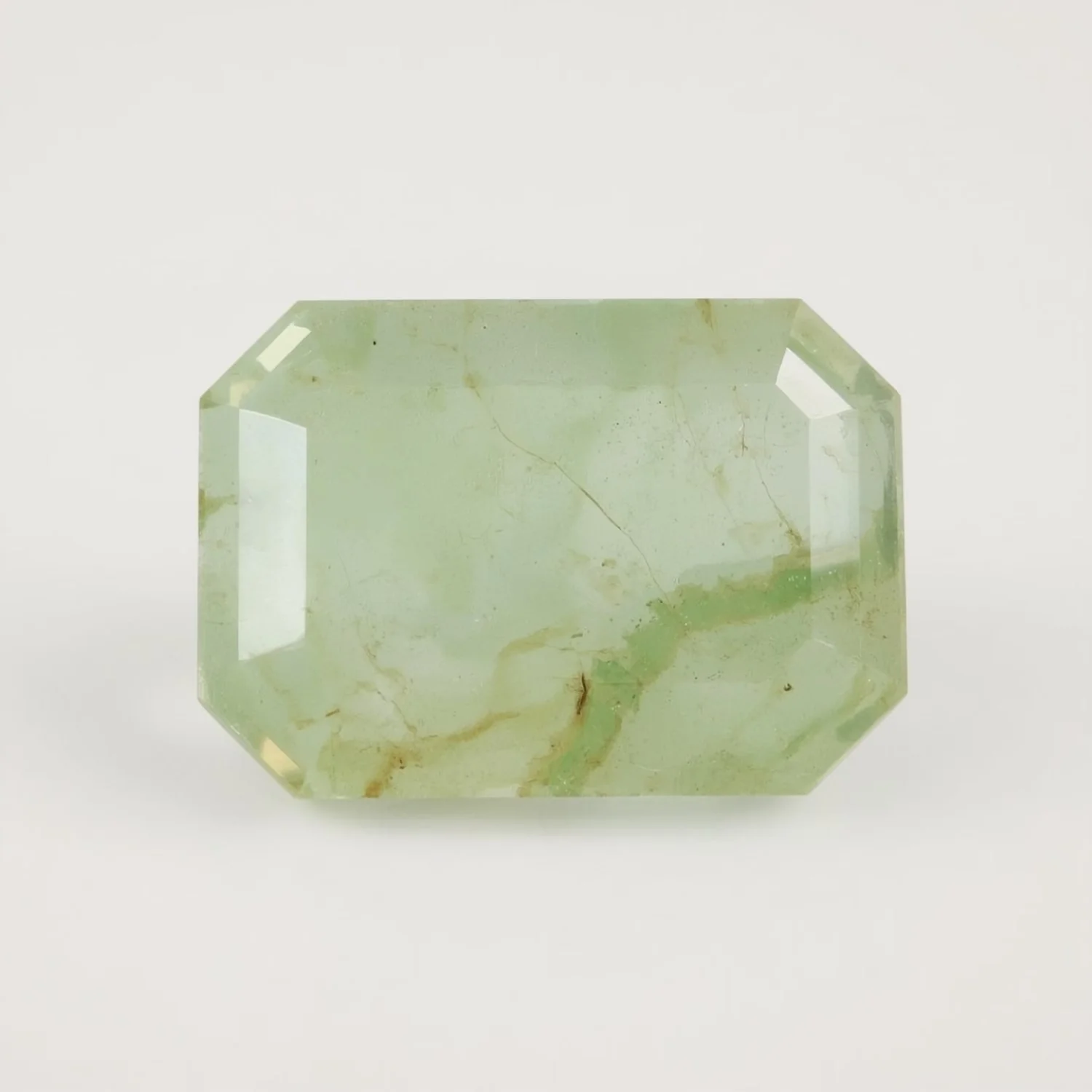 Moss Agate 1PC Chunky 13x18 MM Emerald Faceted Green Fiery Semi Precious Loose Gemstone