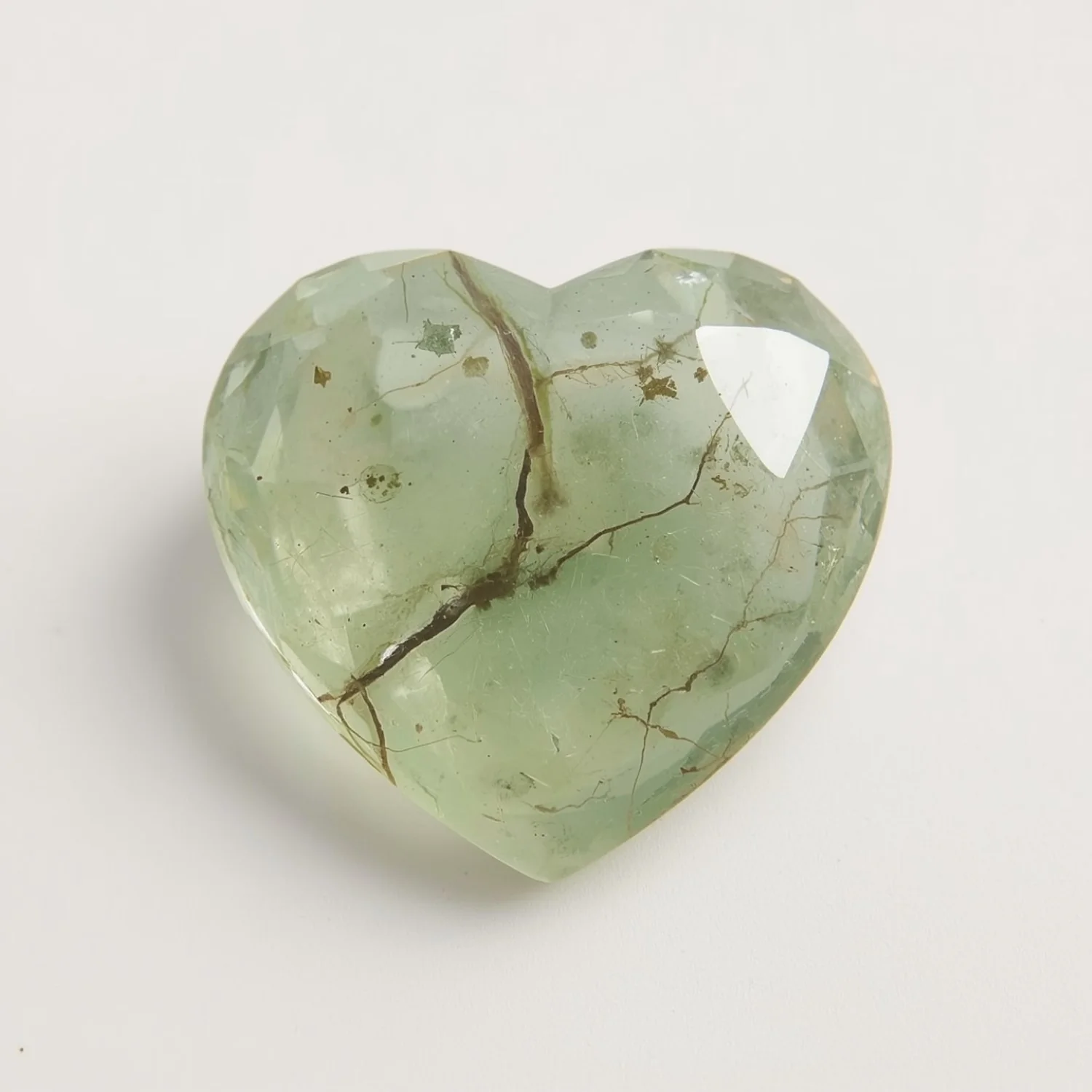 Moss Agate 1PC Chunky 16x16 MM Heart Faceted Green Pure Semi Precious Loose Gemstones - Image 2