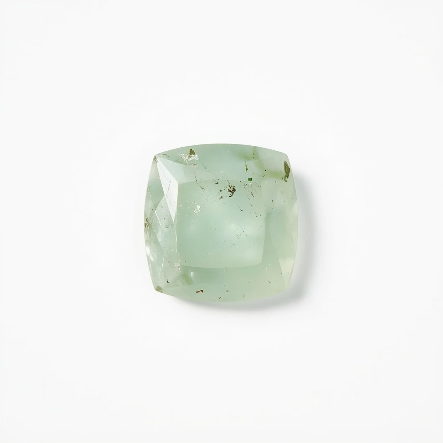 Moss Agate 1PC Large 11x11 MM Square Faceted Green Fine Semi Precious Loose Gemstone - Image 2