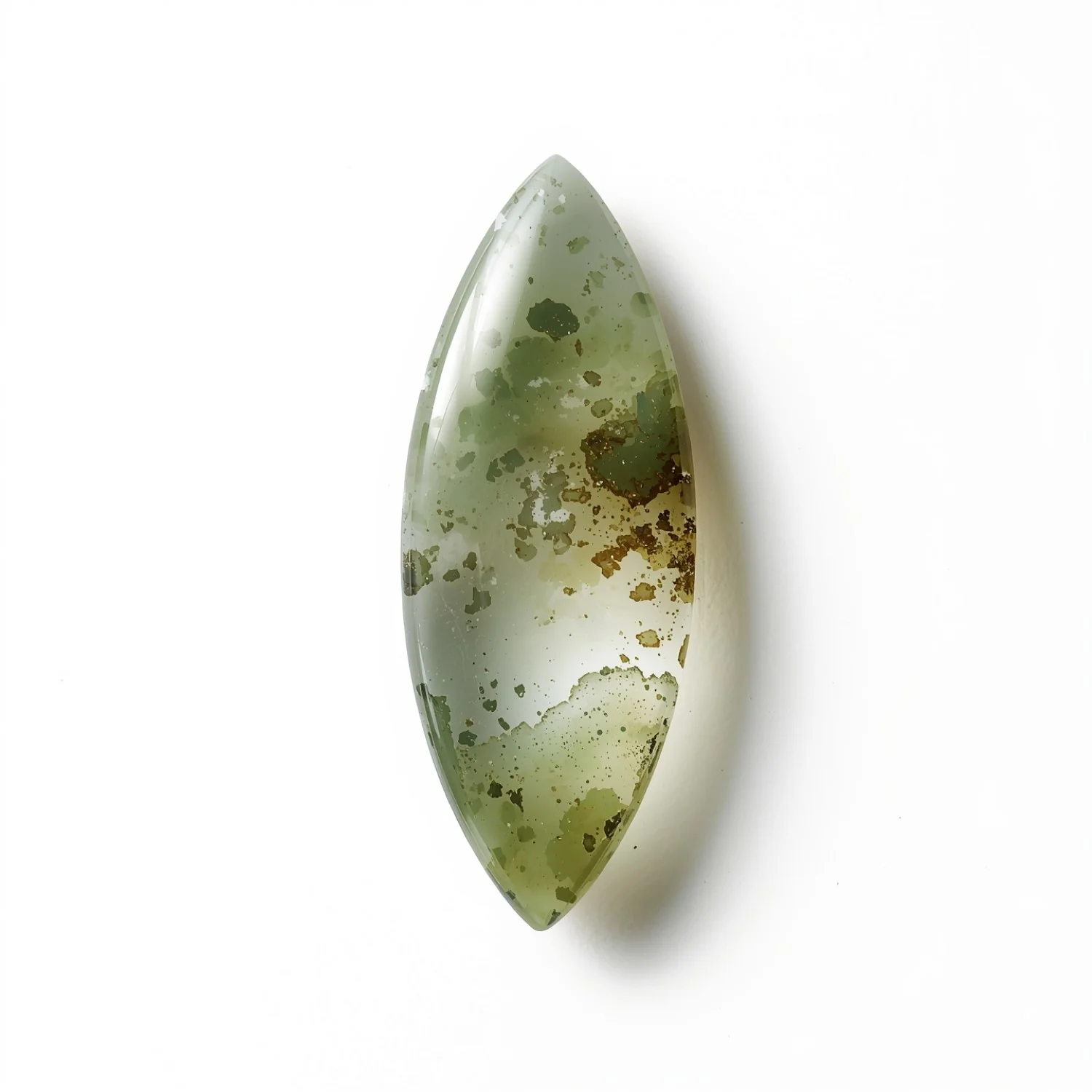 Moss Agate 1PC Large 8x16 MM Marquise Cabochon Green Fiery semi Precious Gems