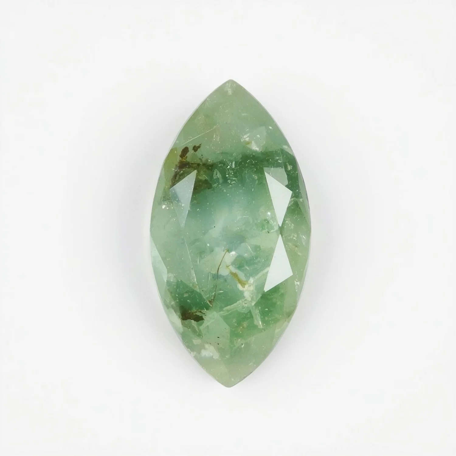 Moss Agate 1PC Small 5x10 MM Marquise Faceted Green High-Quality Semi Precious Loose Gems