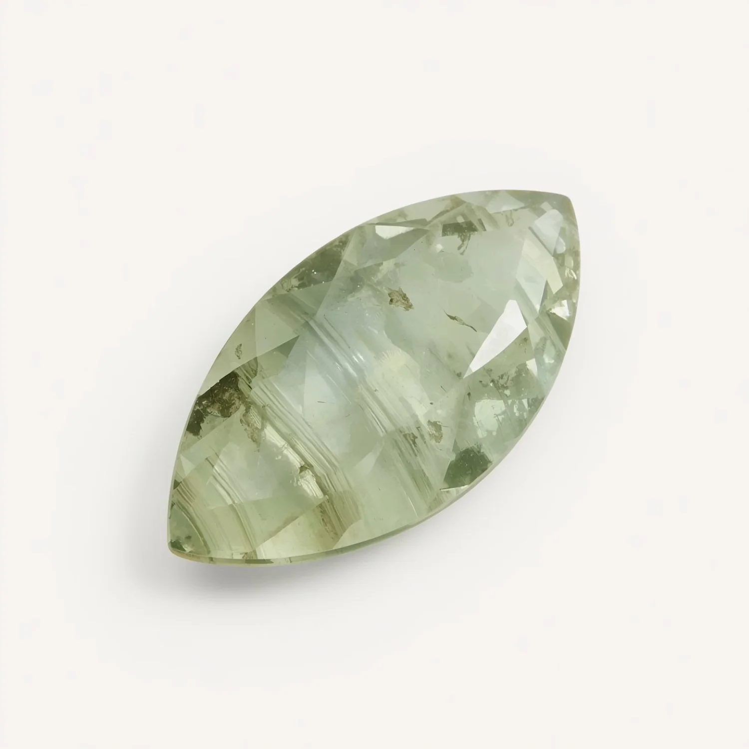 Moss Agate 1PC Small 5x10 MM Marquise Faceted Green High-Quality Semi Precious Loose Gems - Image 2