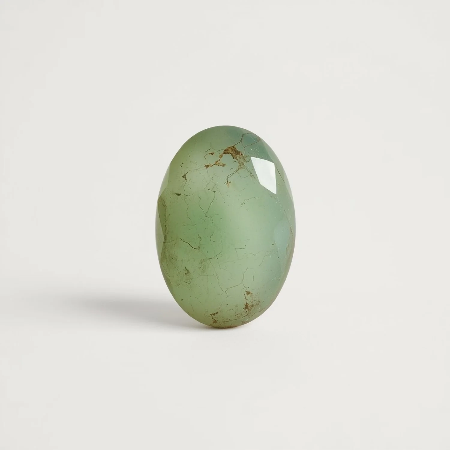 Moss Agate 1PC Small 6x8 MM Oval Faceted Green Superior Semi Precious Gems - Image 2