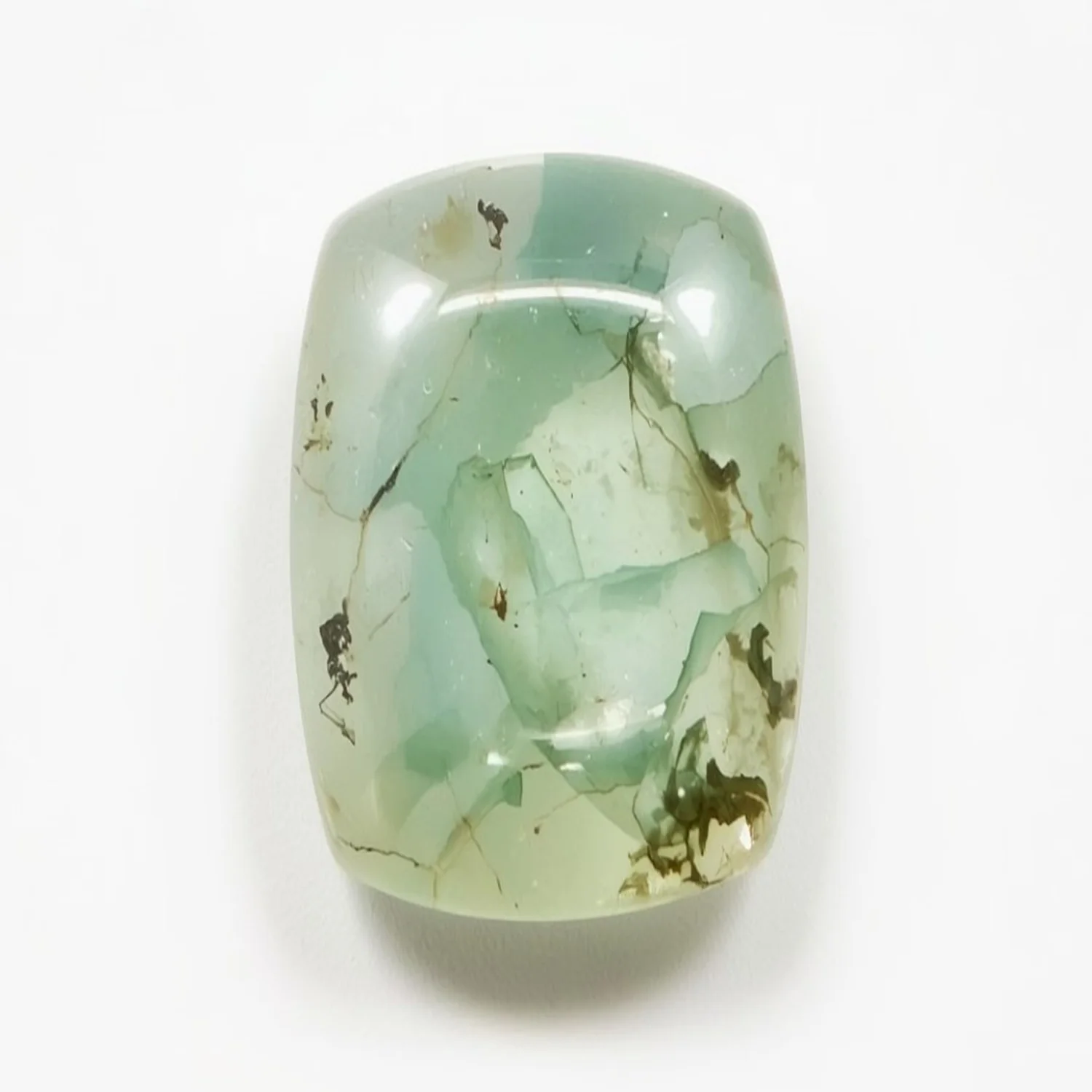 Moss Agate 1PC Small 6x9 MM Emerald Cabochon Green Natural semi Precious Gems