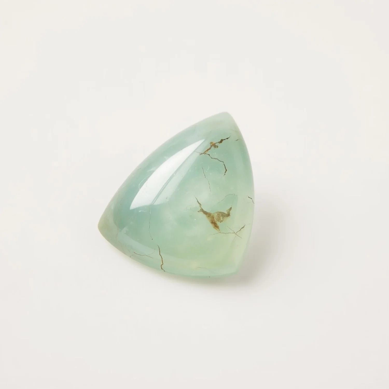 Moss Agate 1PC Small 8x8 MM Triangle Cabochon Green Natural semi Precious Gems - Image 2