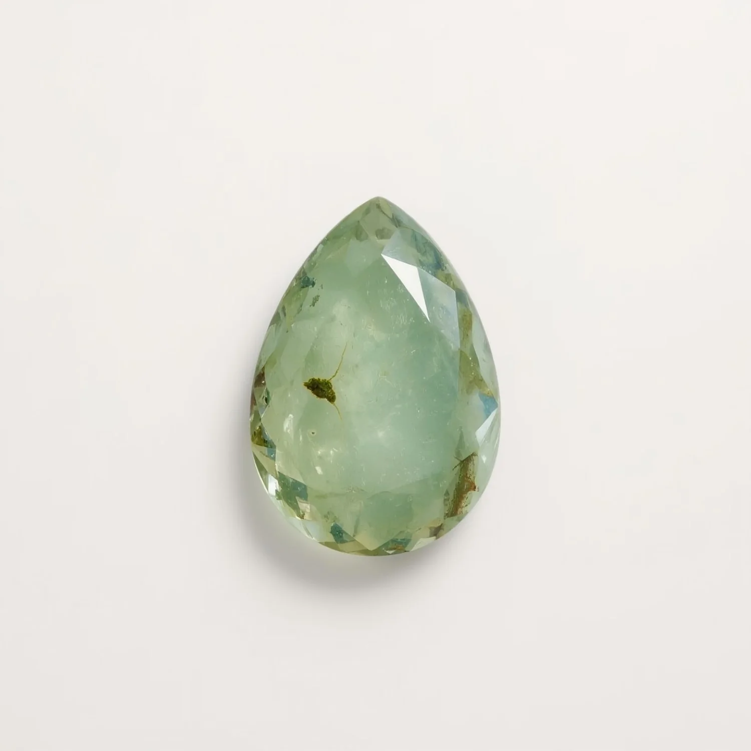 Moss Agate 1PC Tiny 3x5 MM Pear Faceted Green Luster Semi Precious Loose Gemstones