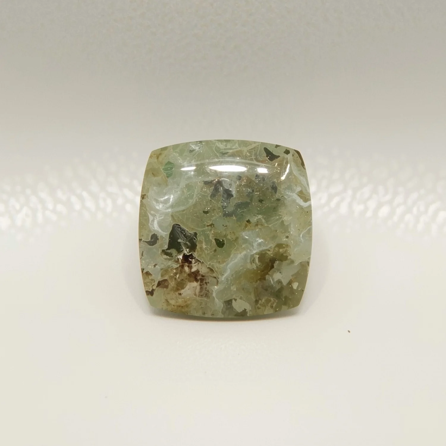 Moss Agate 1PC Tiny 6x6 MM Square Cabochon Green Pure semi Precious Loose Gems