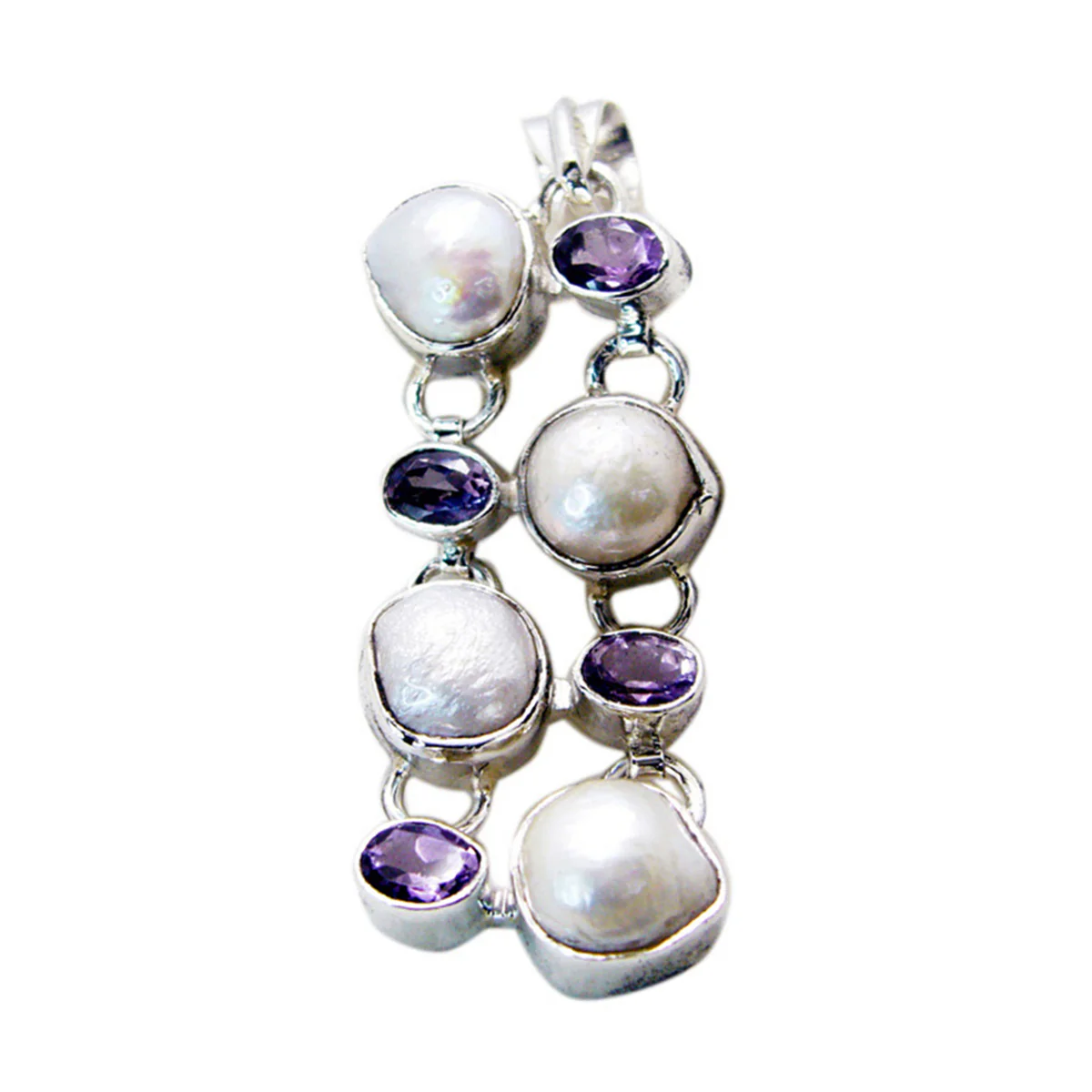 Mother of Pearl Chunky Turkish 92.5 Silver multiple Clara Traditional White Pendant Jewellery