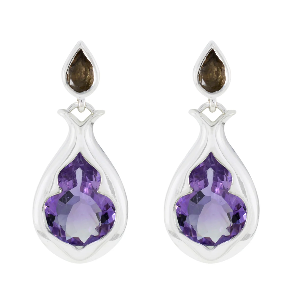 Multi African Harper Toi et Moi Stud multicolor 925 Silver Earring