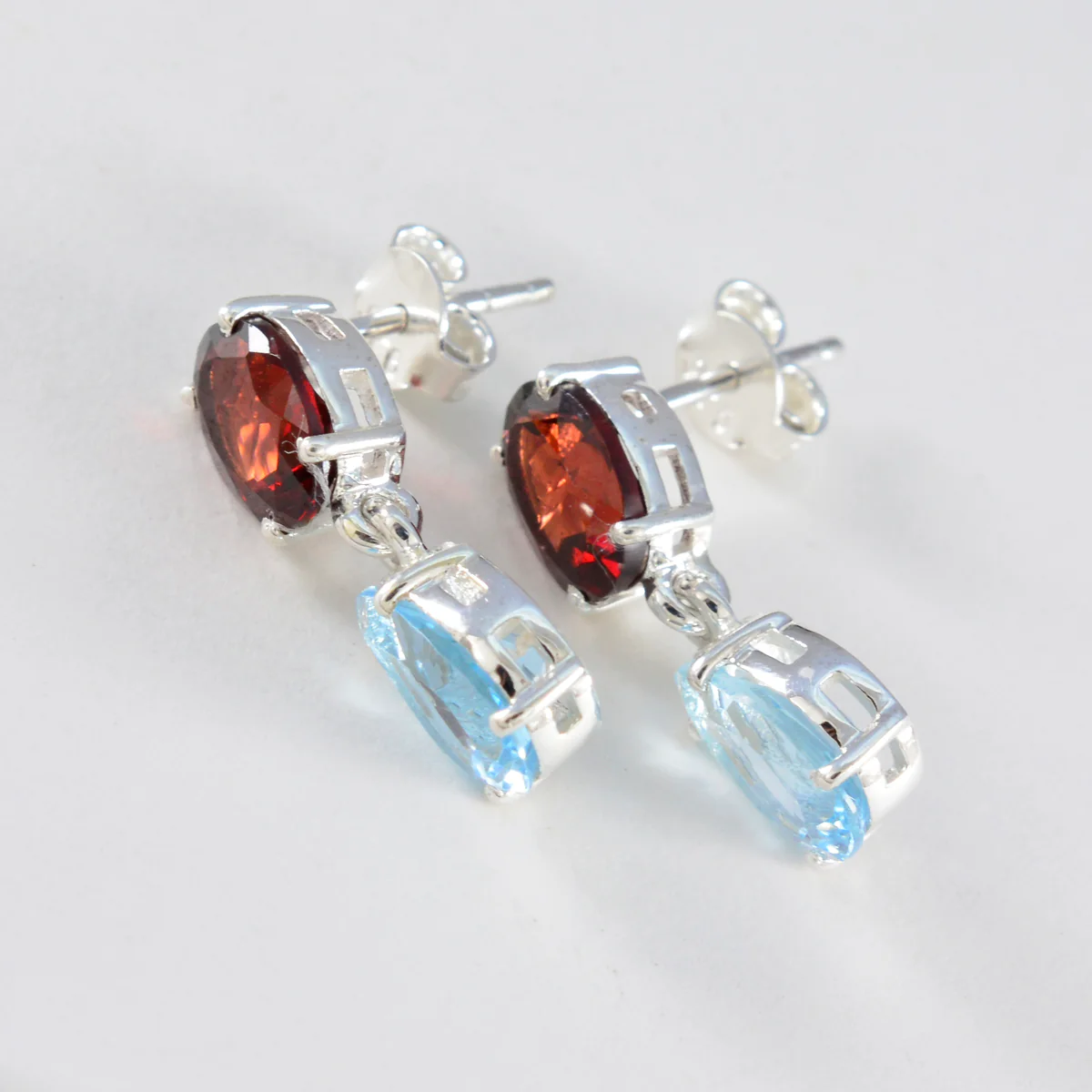 Multi American Amaanda multiple Stud multicolor Silver Earring - Image 2