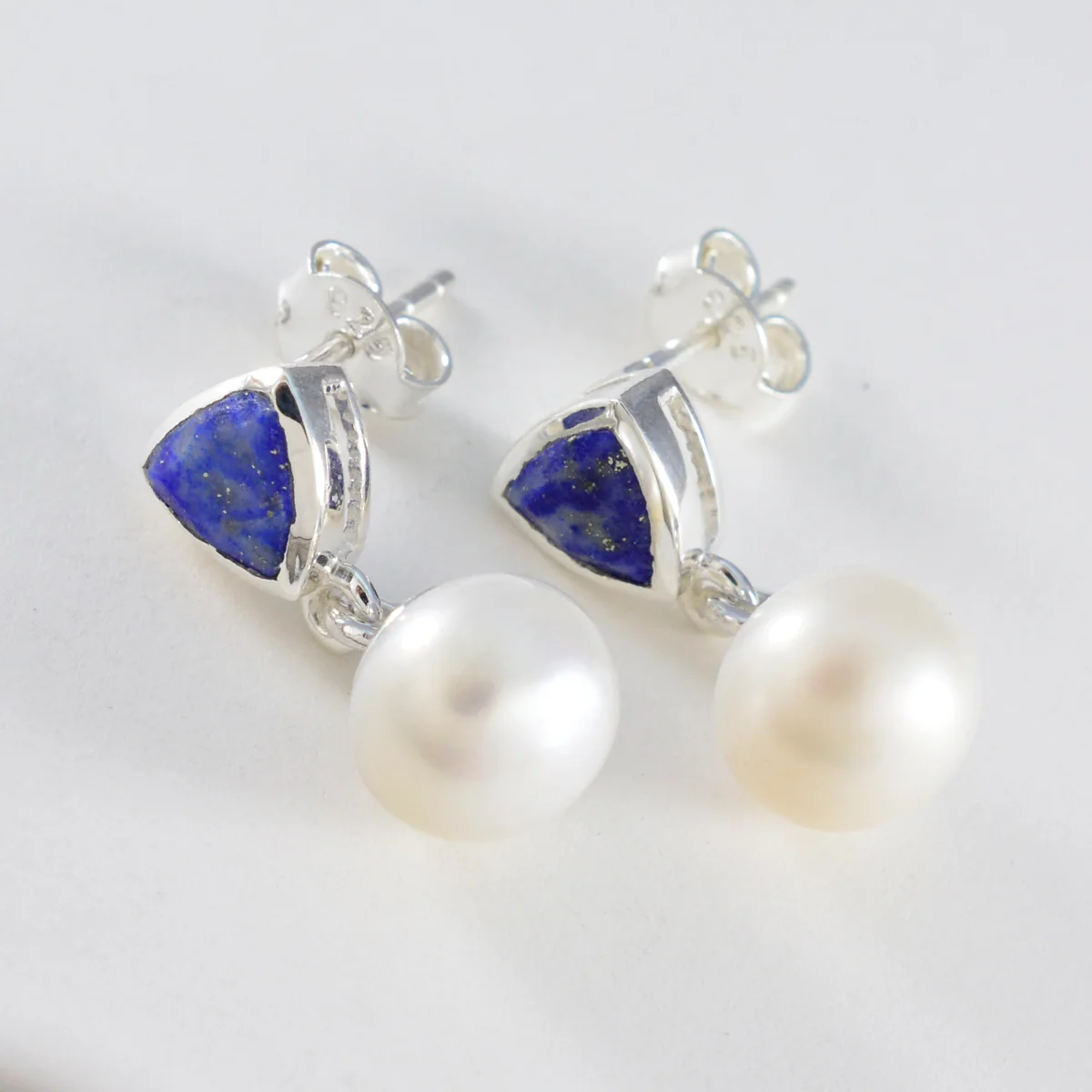 Multi American Lourdes multiple Stud multicolor 925 Silver Earring - Image 2