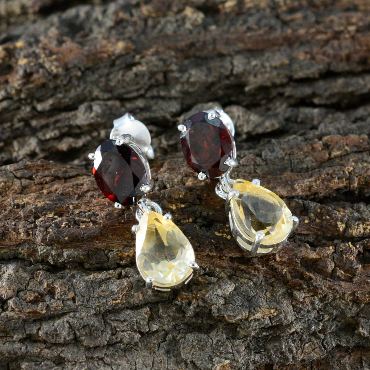 Multi American Micaelaa multiple Stud multicolor Sterling Silver Earring - Image 4
