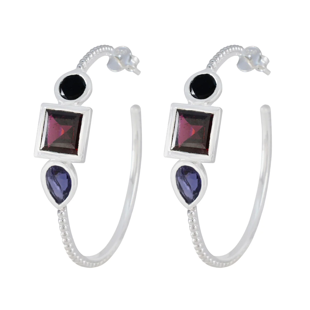 Multi Australian Haruka Trilogy Stud multicolor 925 Silver Earring