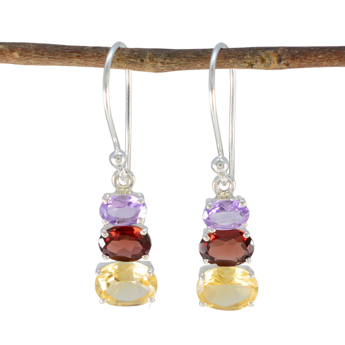 Multi Australian Stella multiple Dangle multicolor 92.5 Silver Earring
