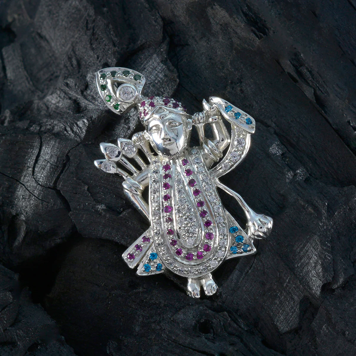 Multi CZ Dainty Australian Sterling Silver multiple Zoey Heart multicolor Pendant Jewellery - Image 4