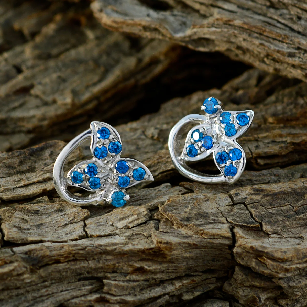Multi CZ French Isadora multiple Dangle multicolor Sterling Silver Earring - Image 2