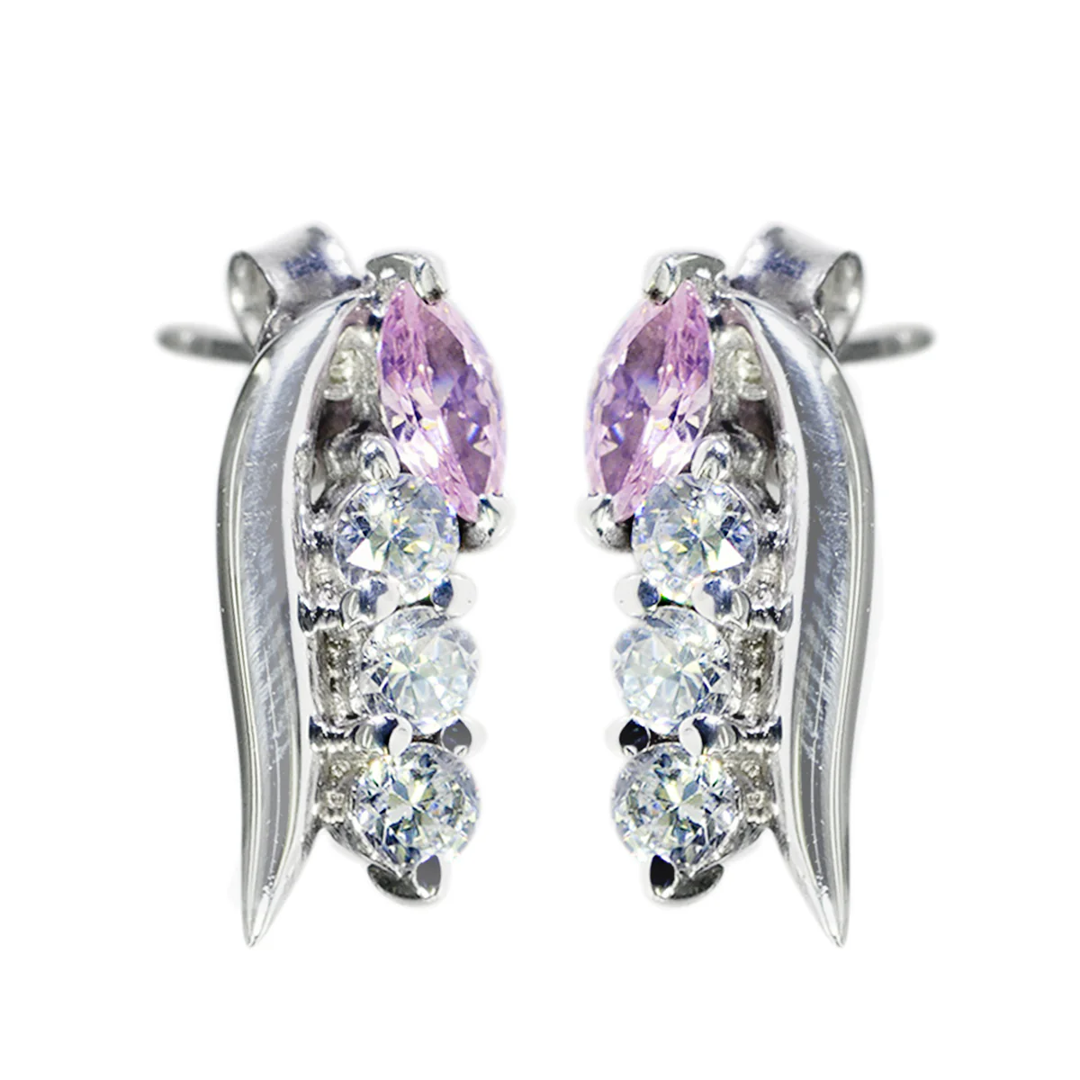 Multi CZ Spanish Victoria multiple Stud multicolor 92.5 Silver Earring