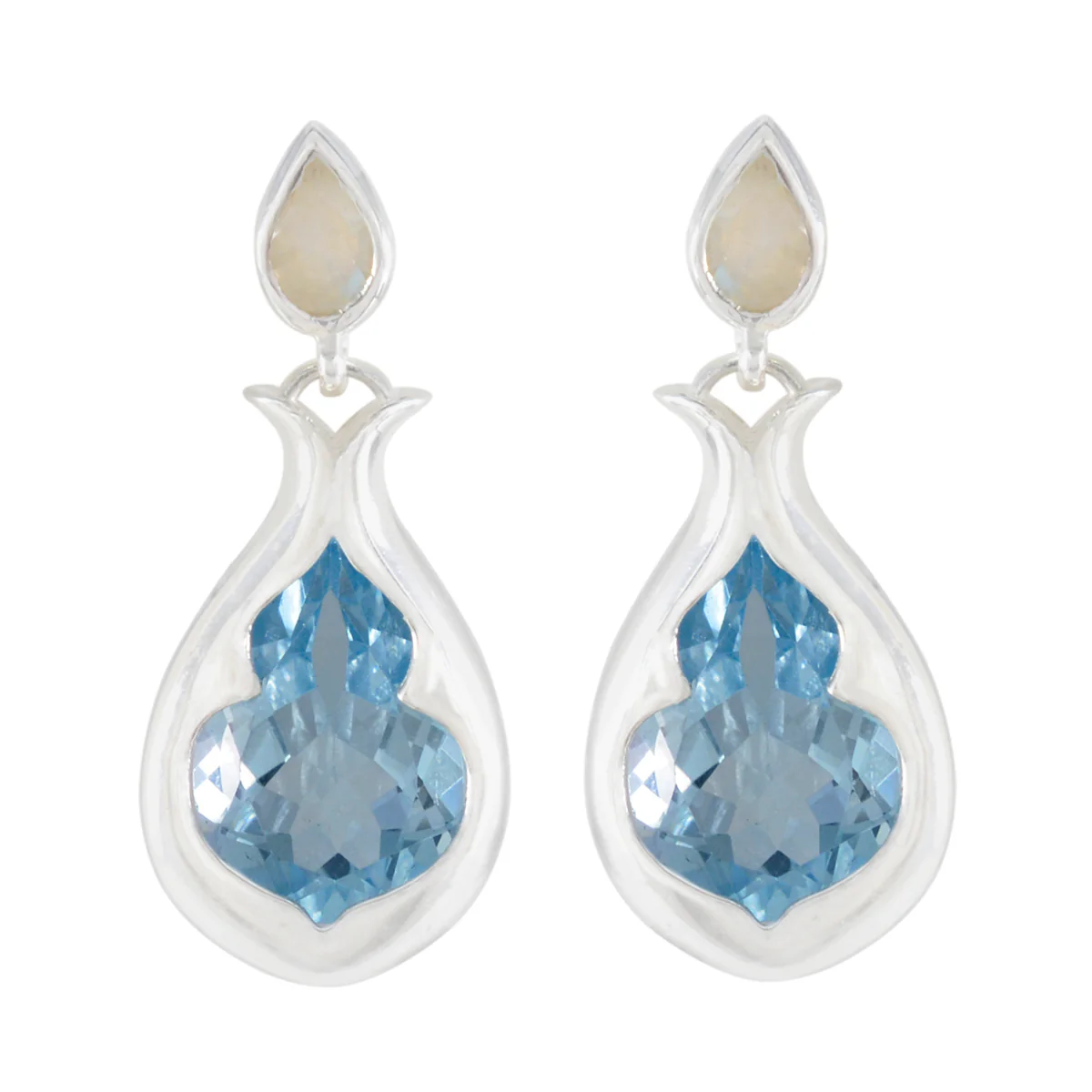 Multi Egyptian Ines Toi et Moi Stud multicolor Silver Earring