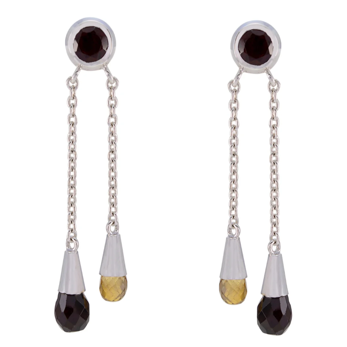 Multi Egyptian Scarlett multiple Stud multicolor 92.5 Silver Earring