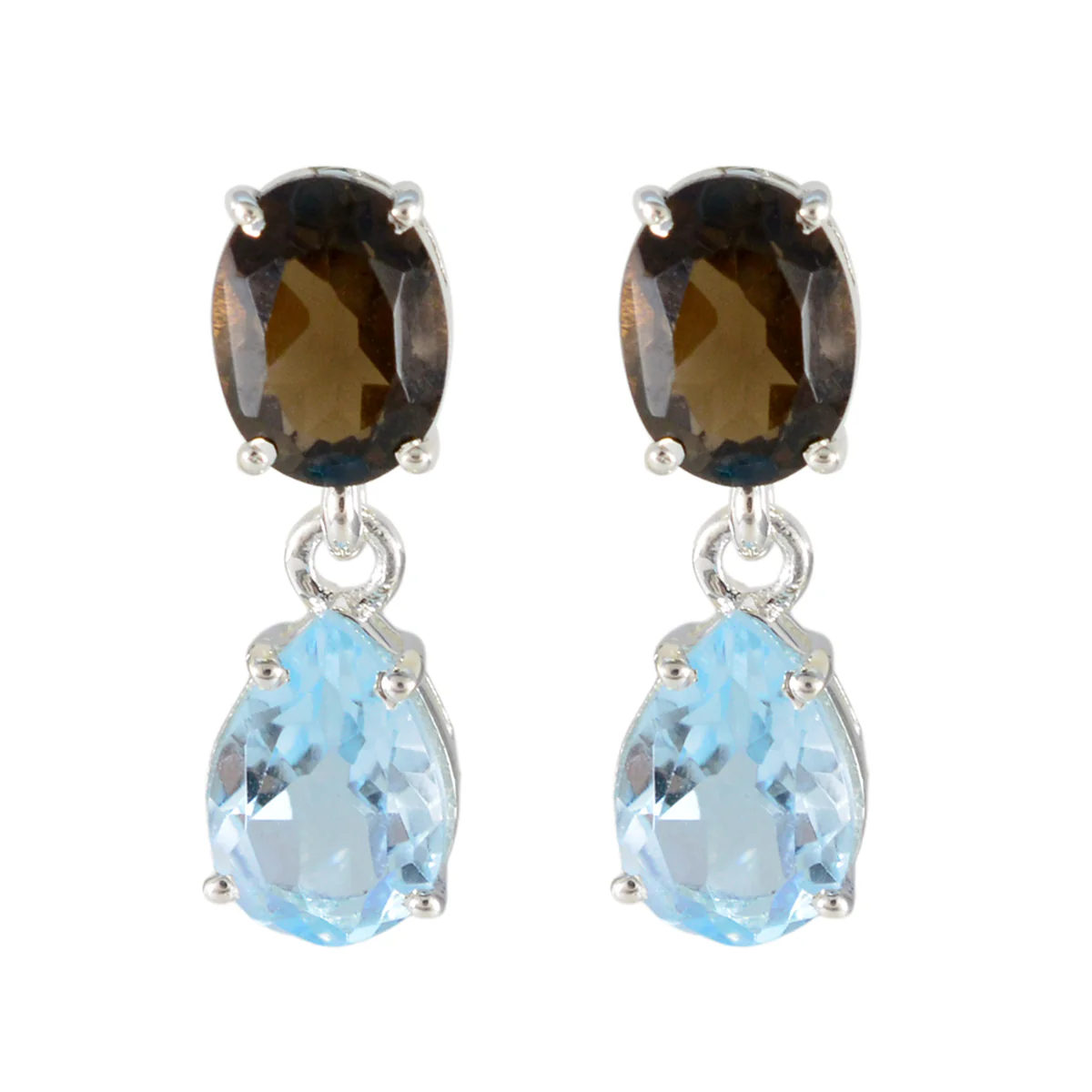 Multi Indian Ayesha multiple Stud multicolor Sterling Silver Earring
