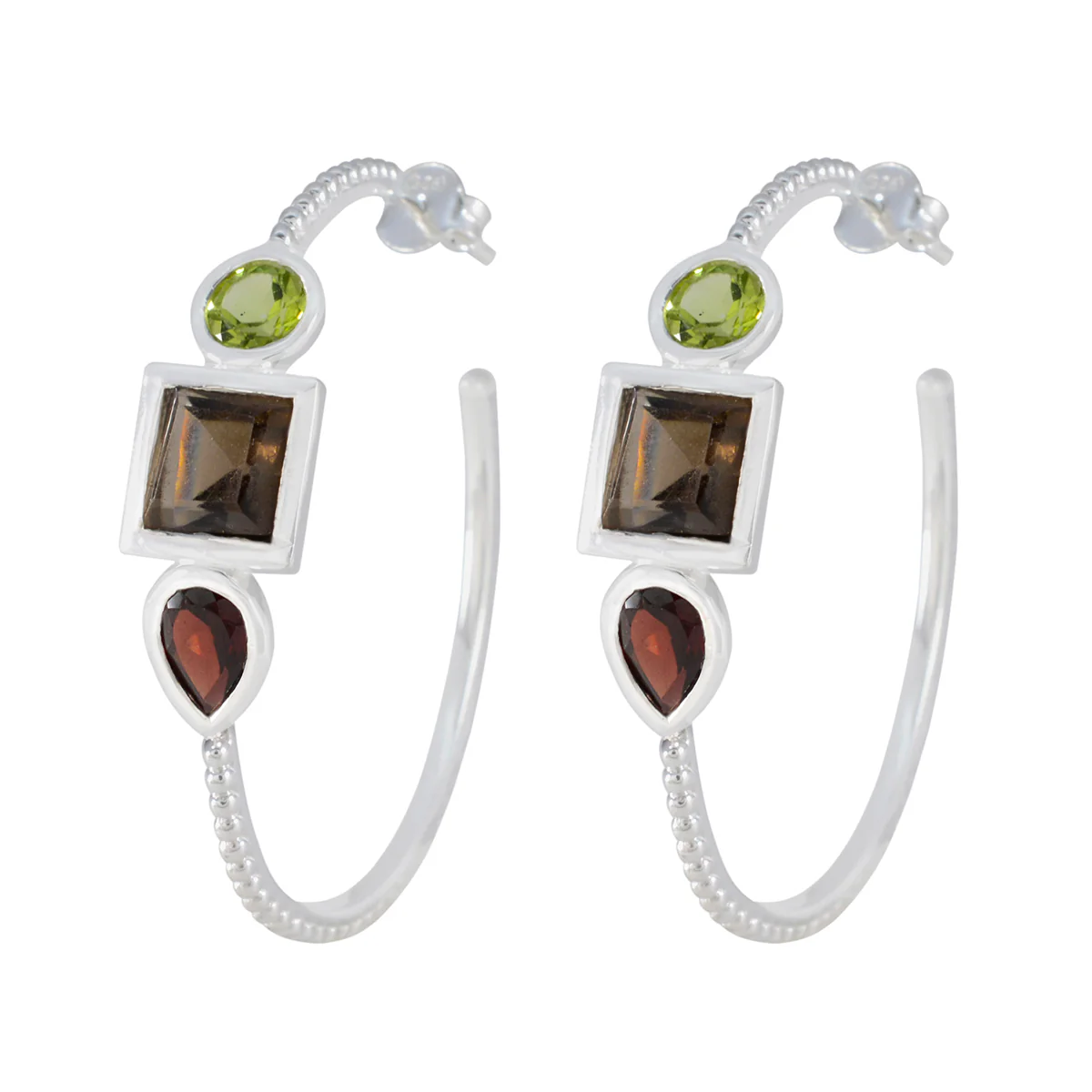 Multi Italian Eun-ji Trilogy Stud multicolor 925 Sterling Silver Earring