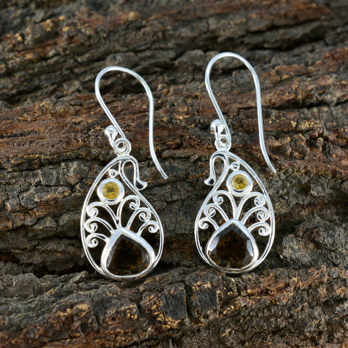 Multi Italian Evelyn multiple Dangle multicolor 92.5 Silver Earring - Image 4