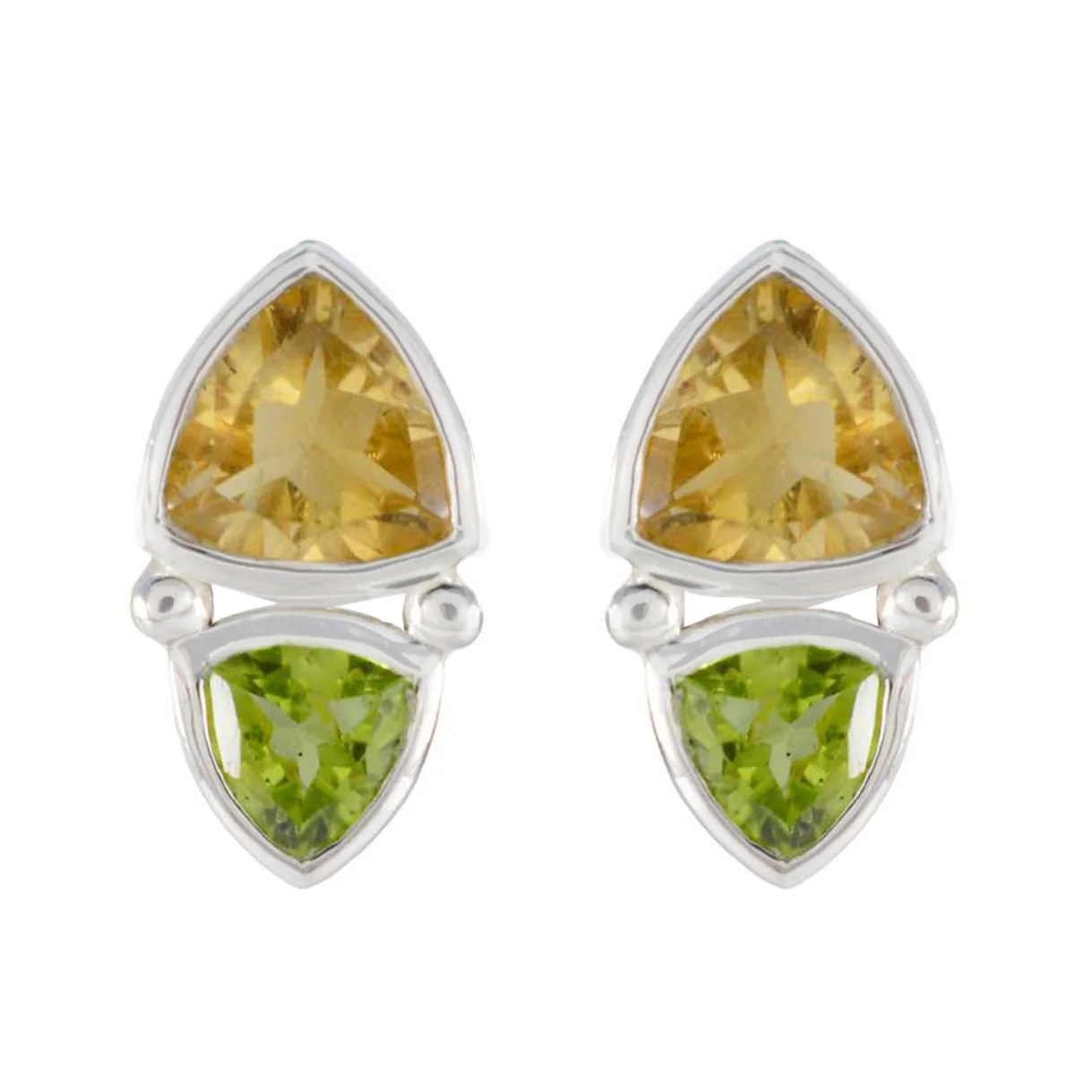 Multi Japanese Anna Toi et Moi Stud multicolor 92.5 Silver Earring
