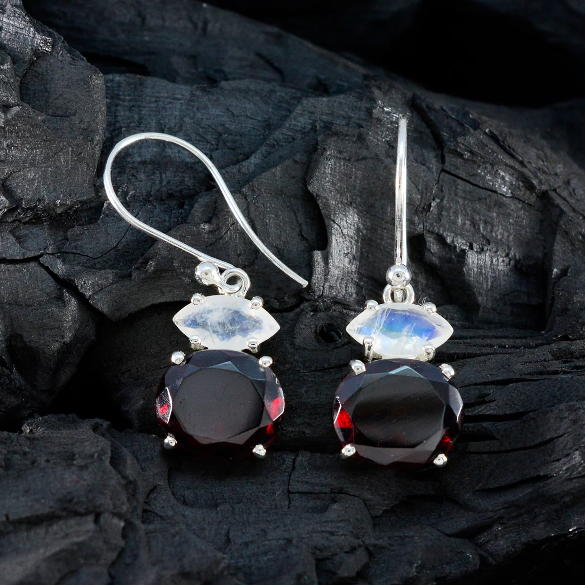 Multi Korean Min-seo multiple Dangle multicolor 925 Silver Earring - Image 4
