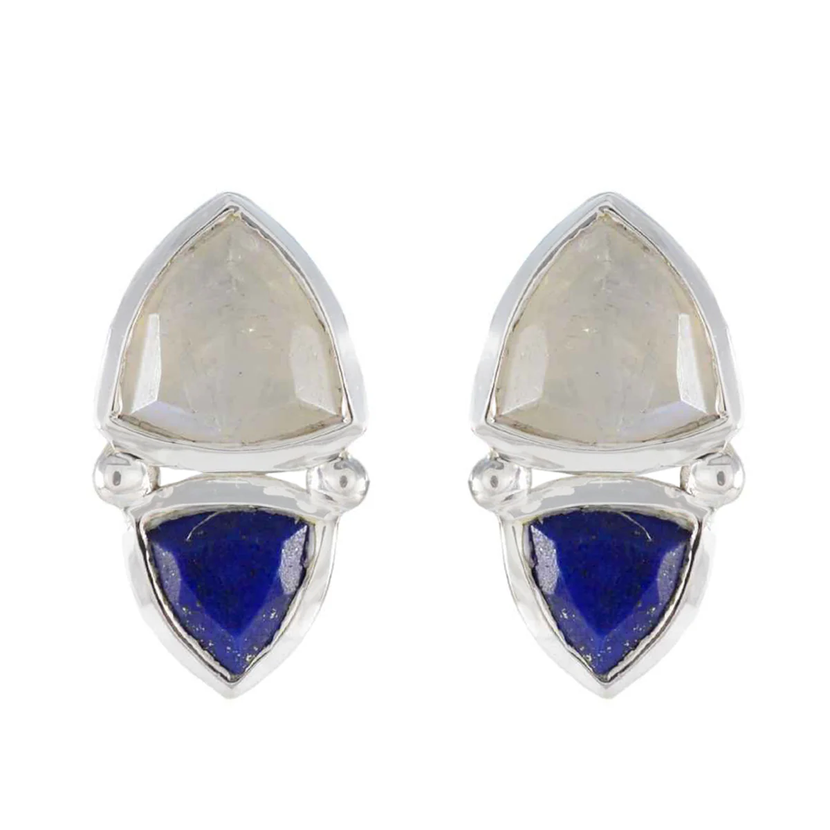 Multi Latin American Bianca Toi et Moi Stud multicolor Silver Earring