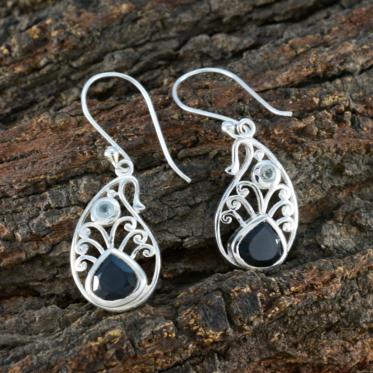 Multi Latin American Greta multiple Dangle multicolor 925 Sterling Silver Earring - Image 3