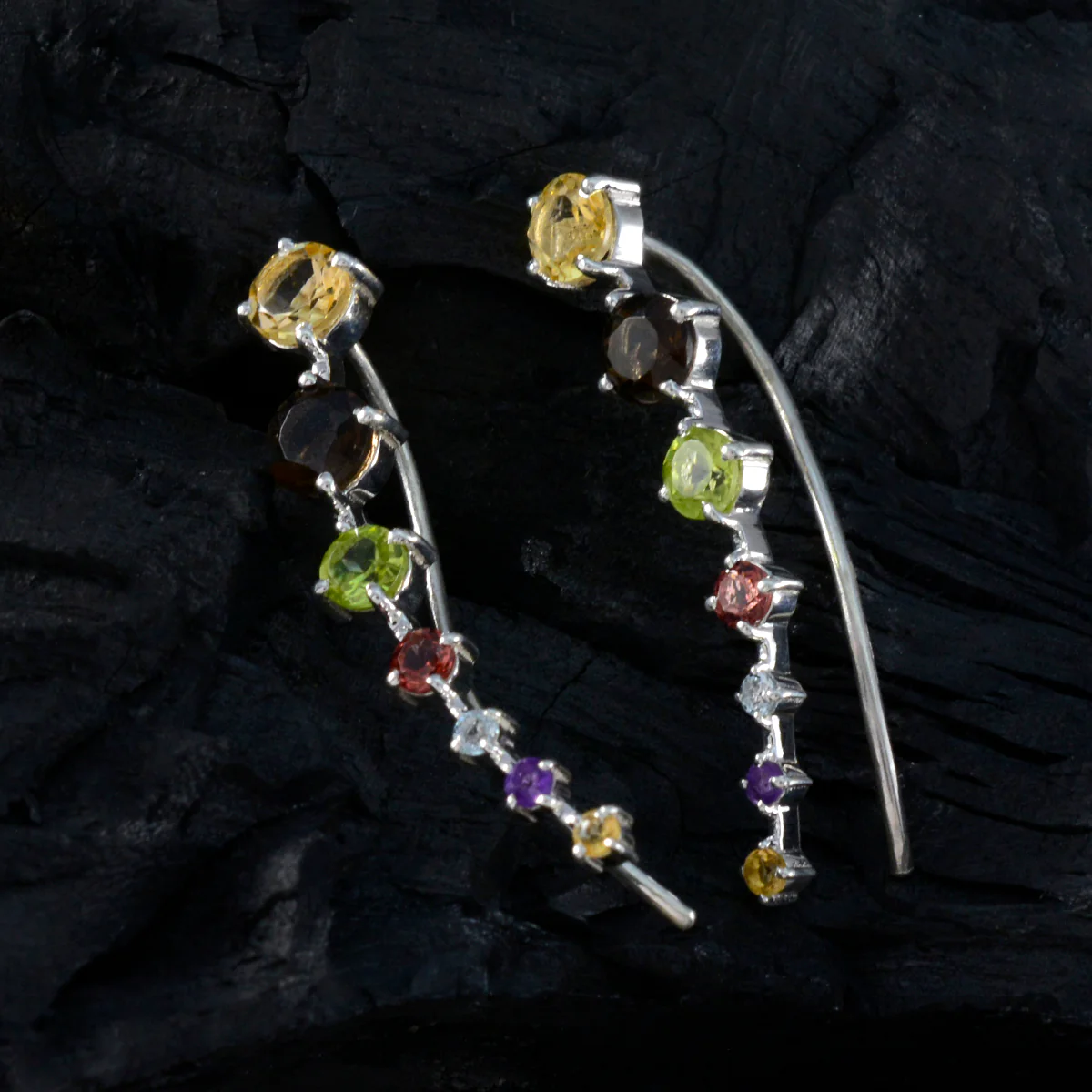 Multi Mexican Seo-yeon multiple EarCuff multicolor Sterling Silver Earring - Image 3